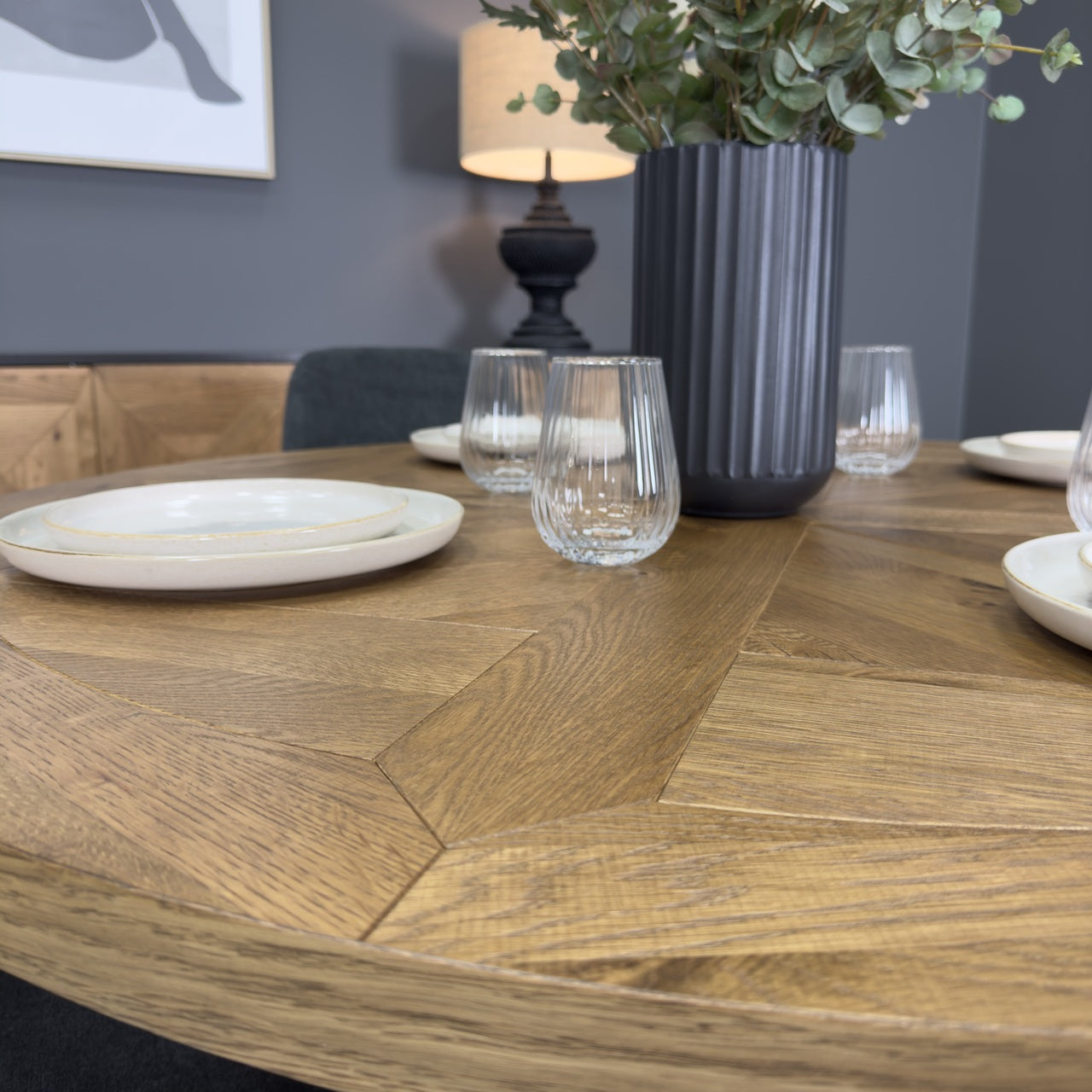 Industrial Round Dining Table 125cm