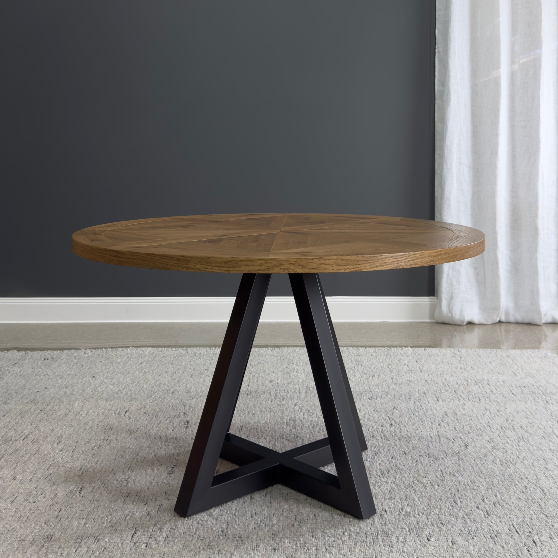 Industrial Round Dining Table 125cm
