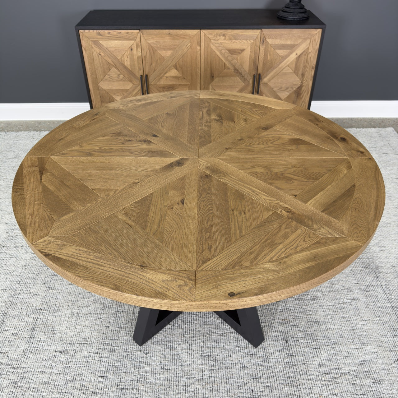 Industrial Round Dining Table 125cm