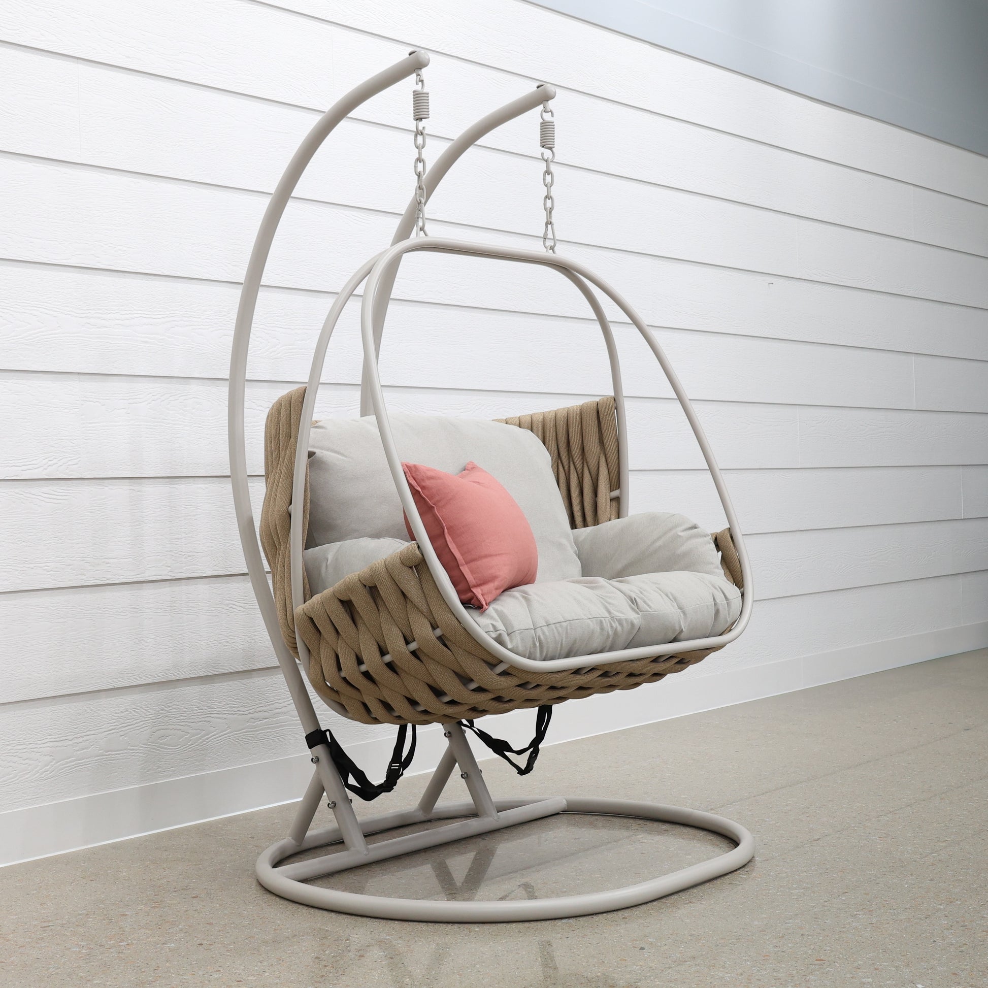 Double Lily Egg Chair - Stone