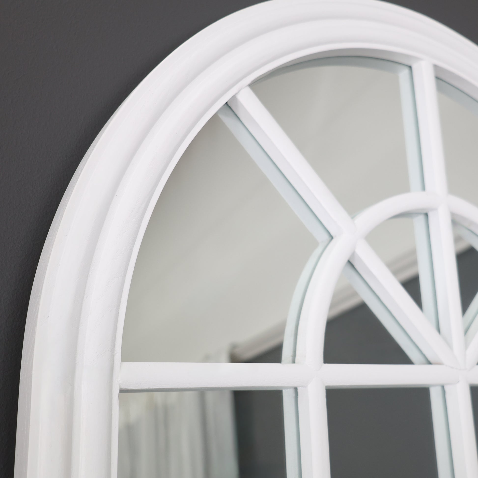 Geelong Medium Arched Mirror - White