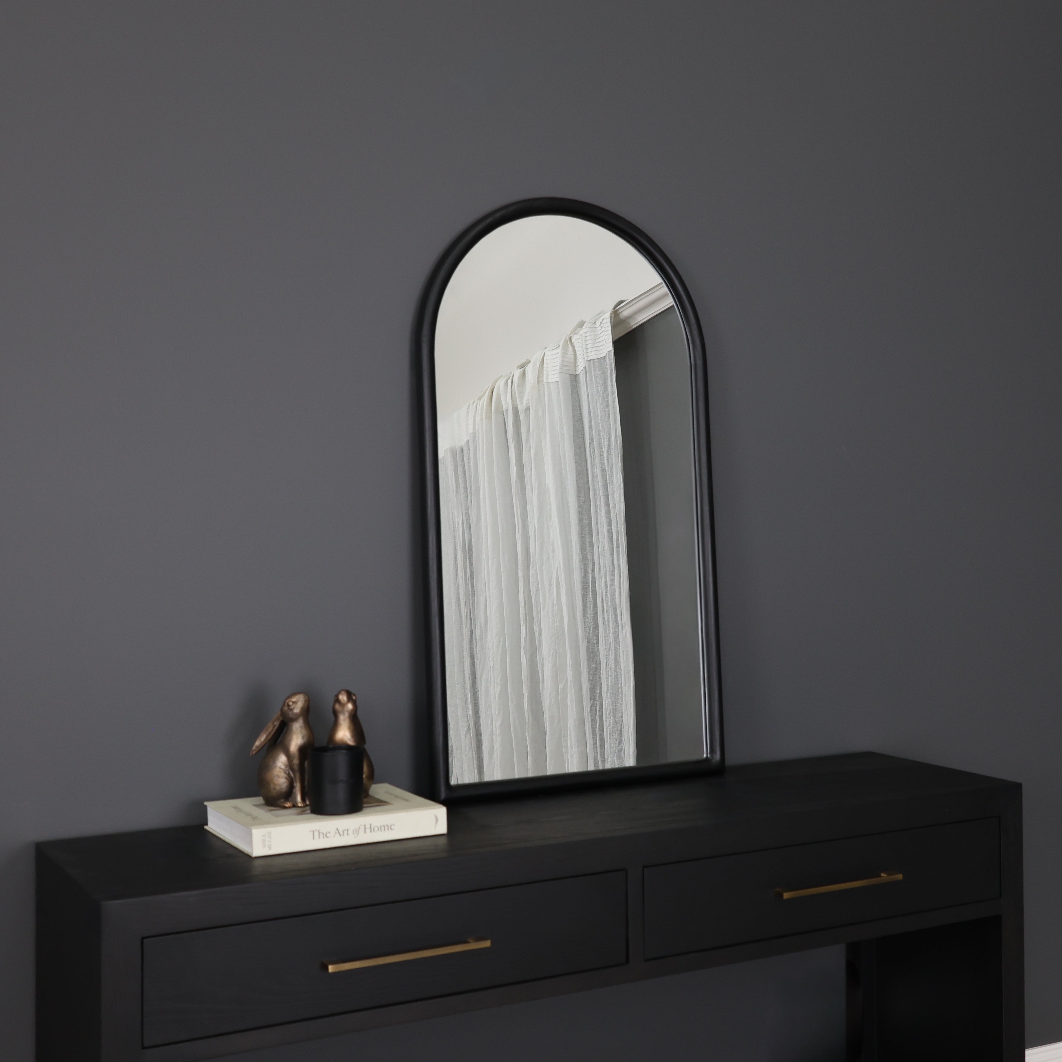 Noah Arched Mirror - Matte Black