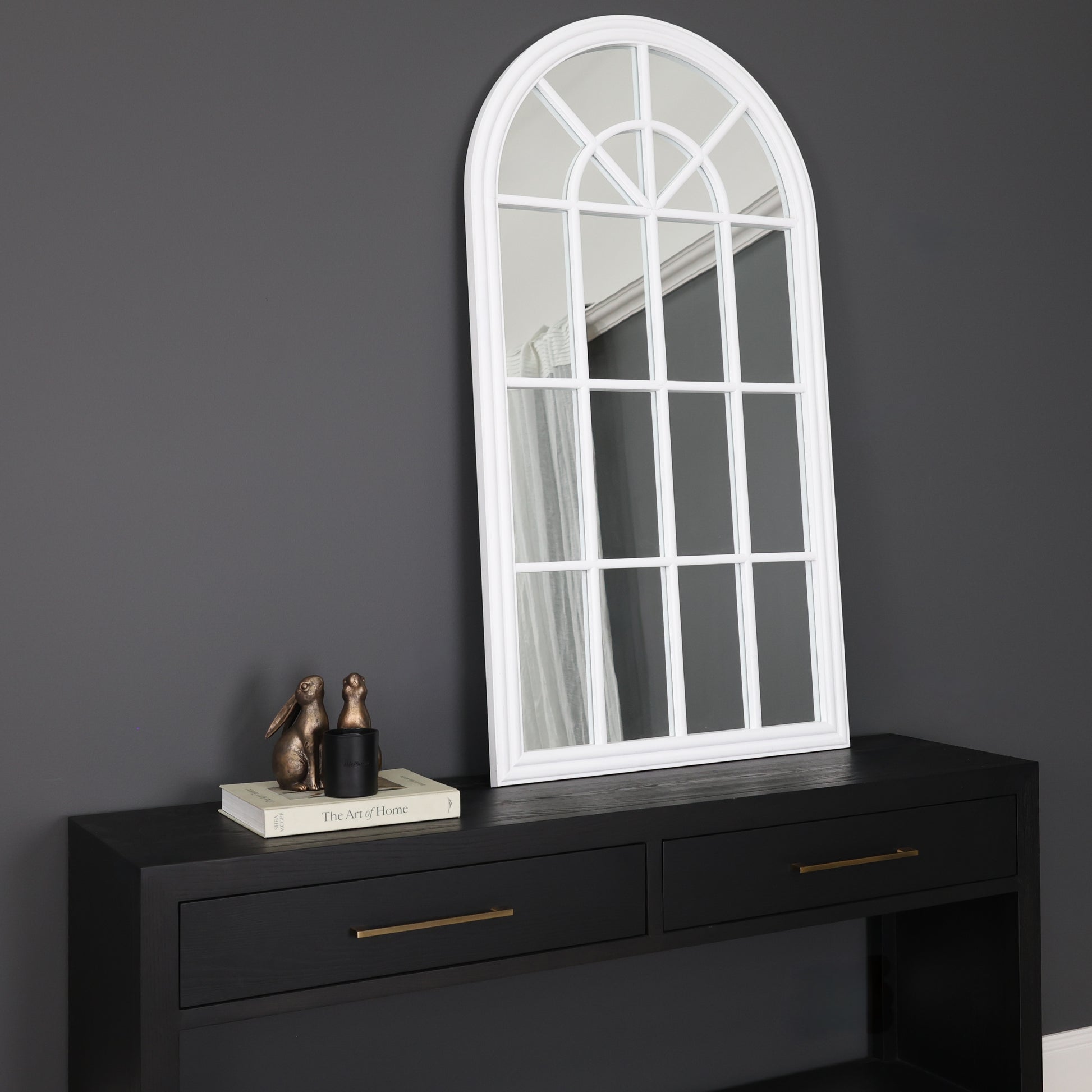 Geelong Medium Arched Mirror - White