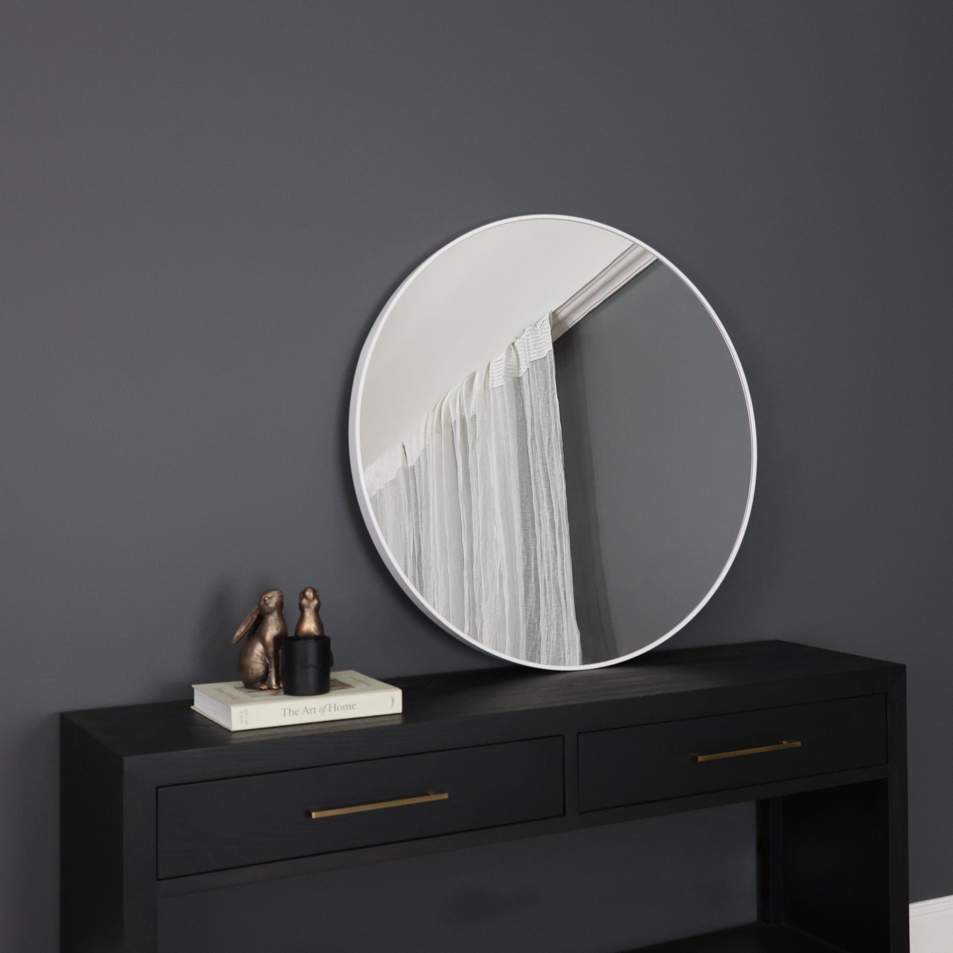 Albury Mirror Round - White