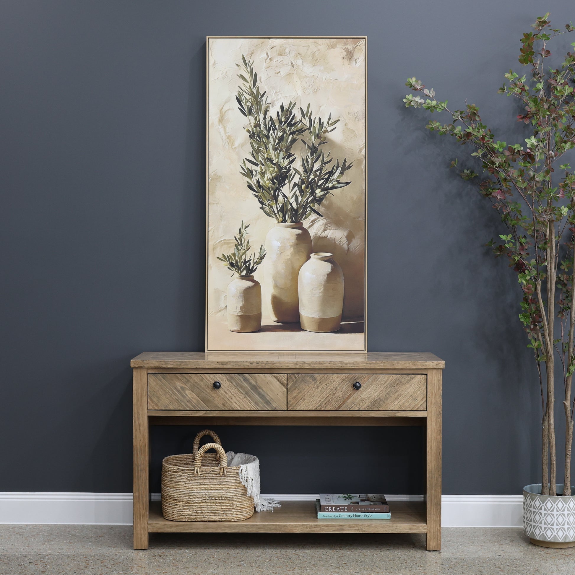 Stand Tall Olives & Urn Canvas