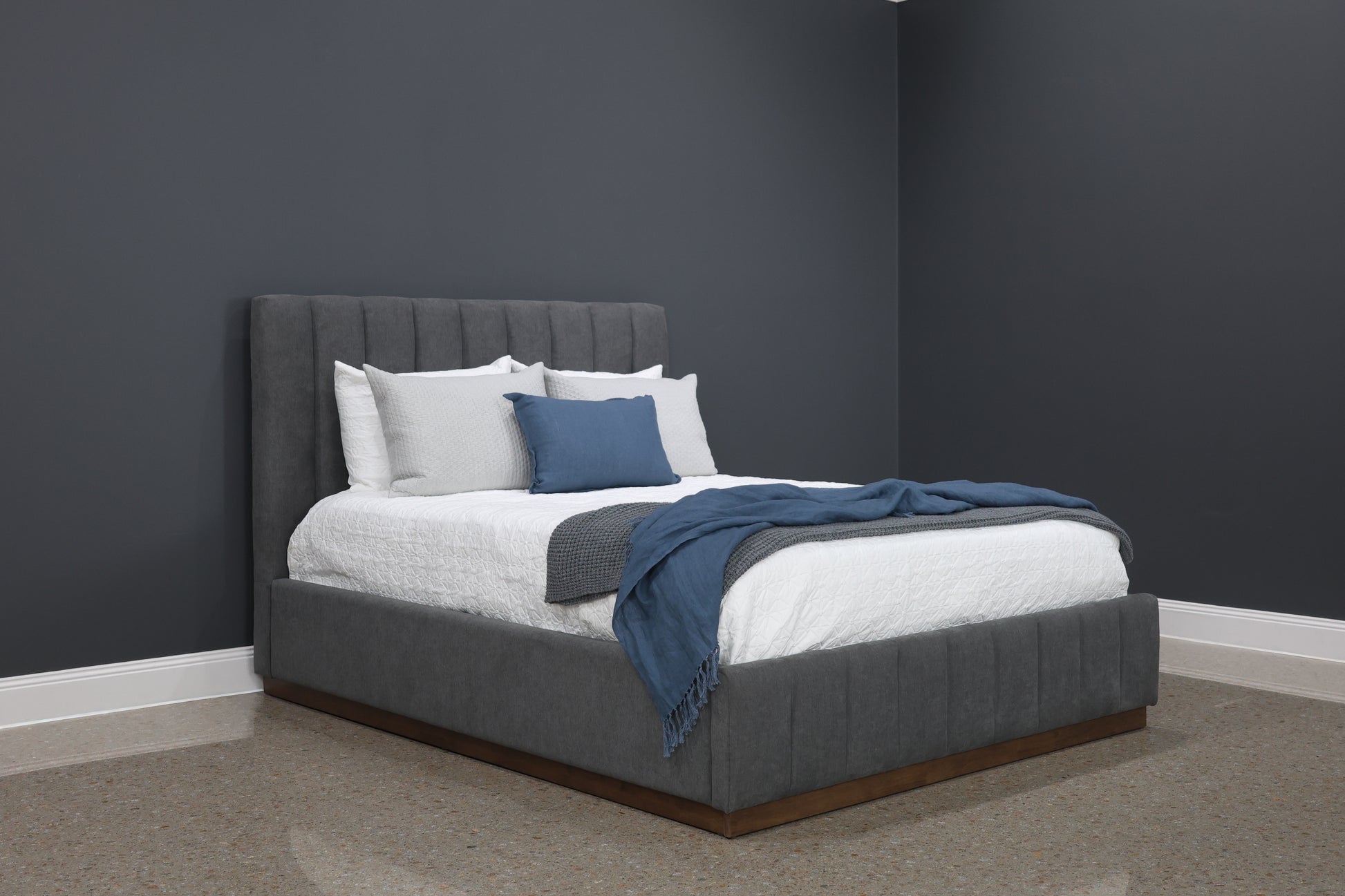 Melbourne Bed - Dark Grey