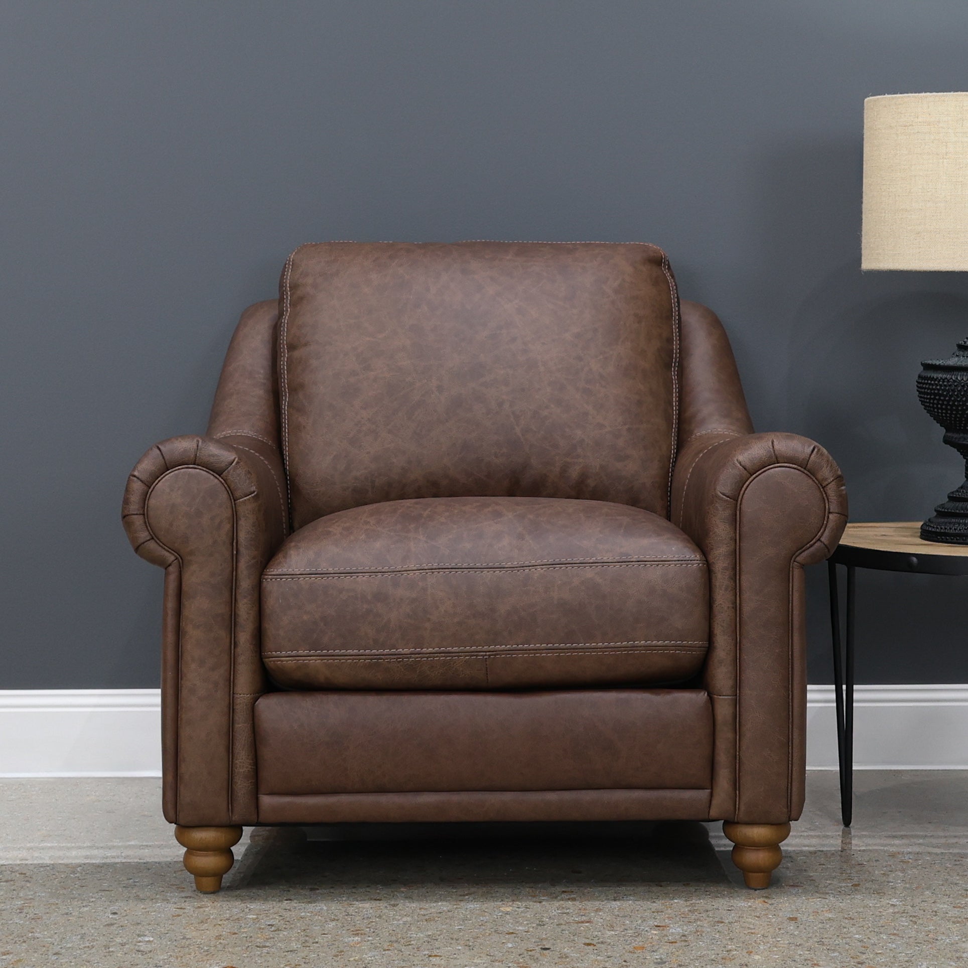 Canterbury Armchair - Vintage Chestnut Leather