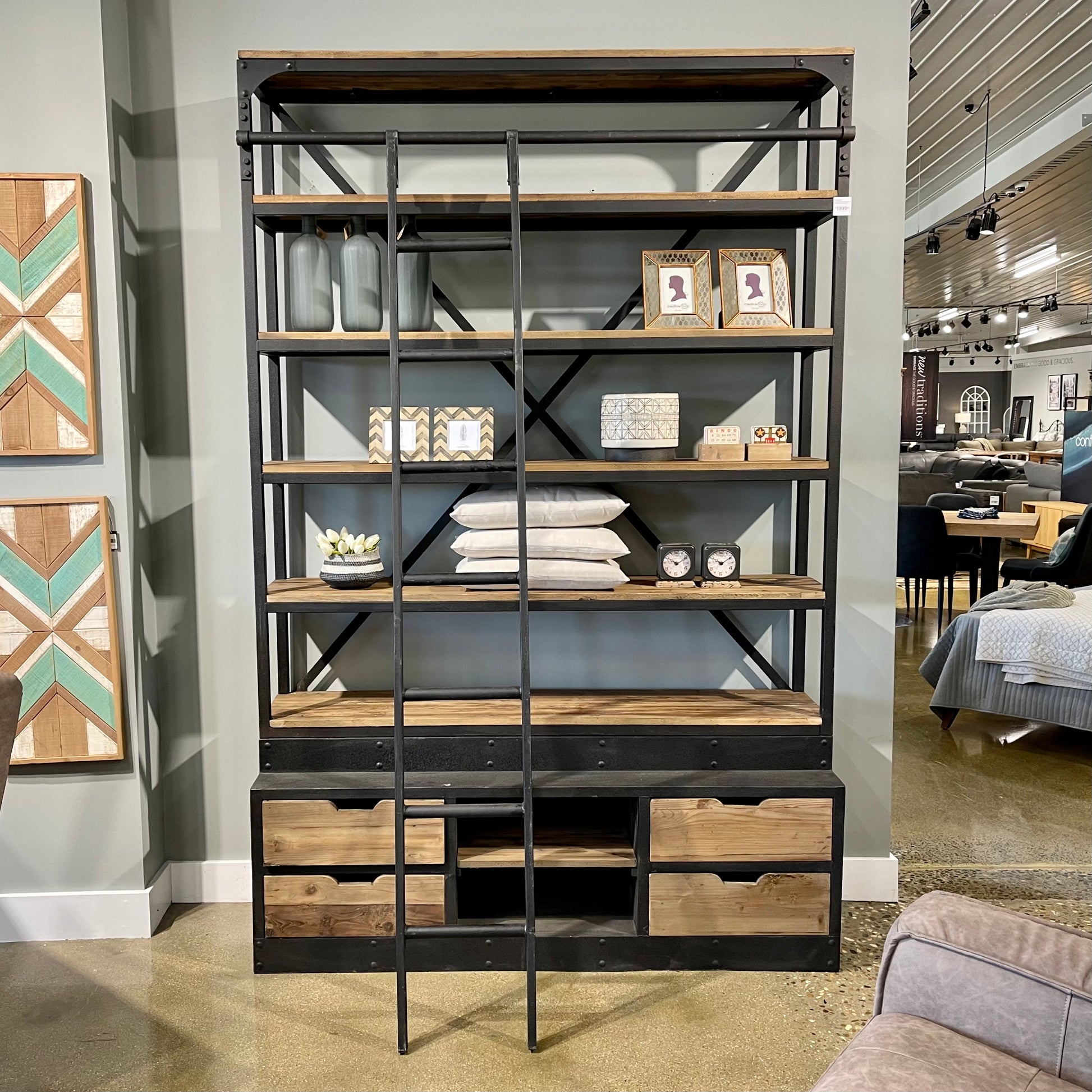 Oxley Bookcase w/ Ladder - Large