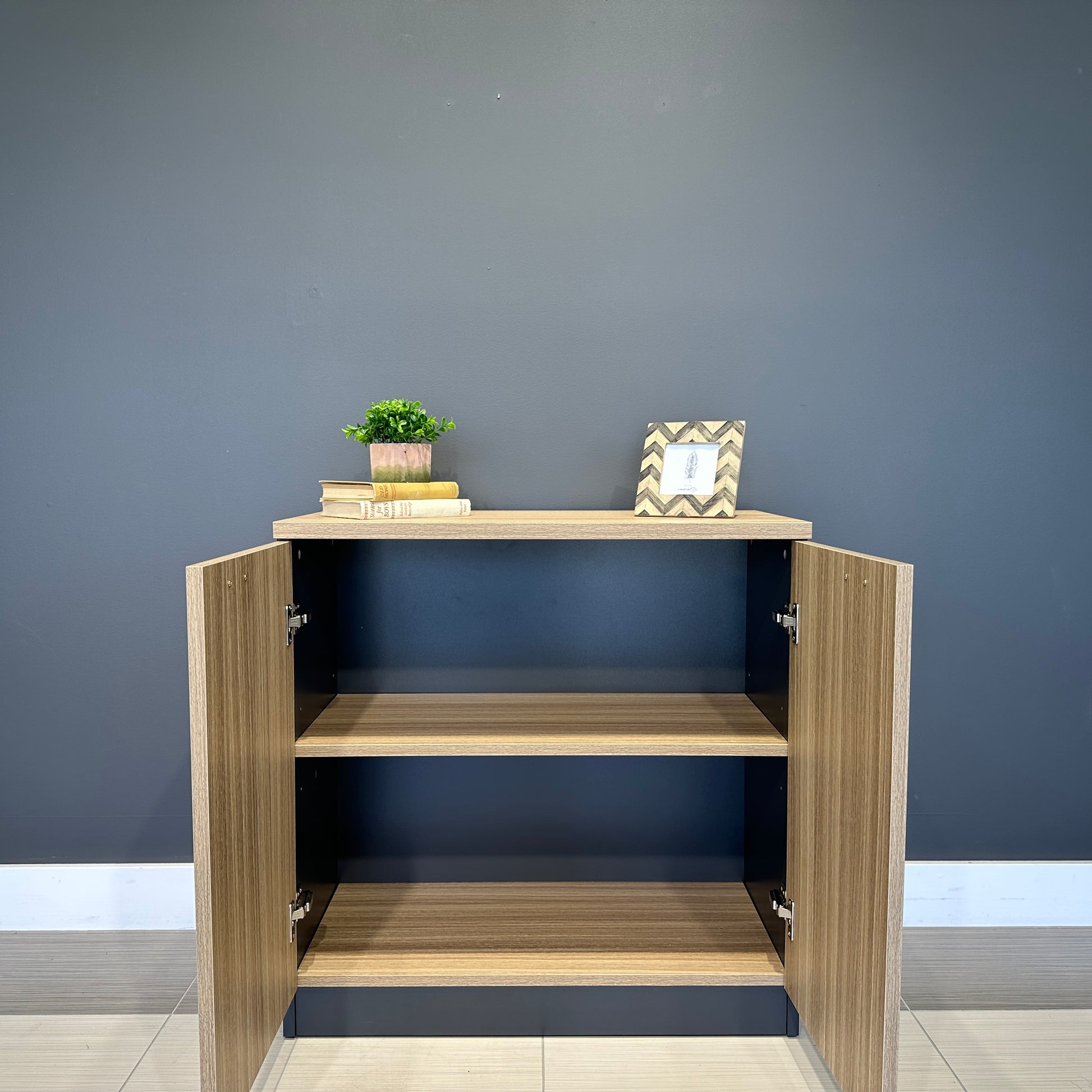 Performance 2 Door Buffet - Natural Oak/ Charcoal