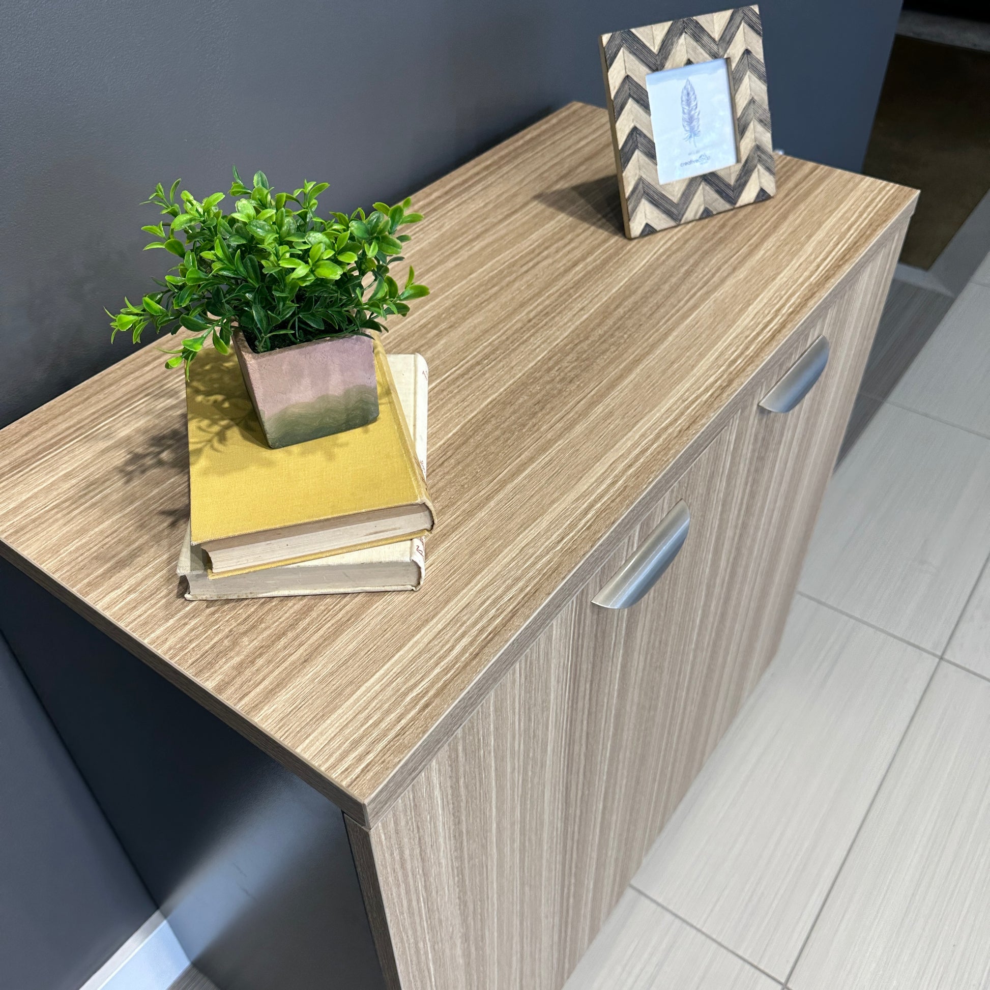 Performance 2 Door Buffet - Natural Oak/ Charcoal