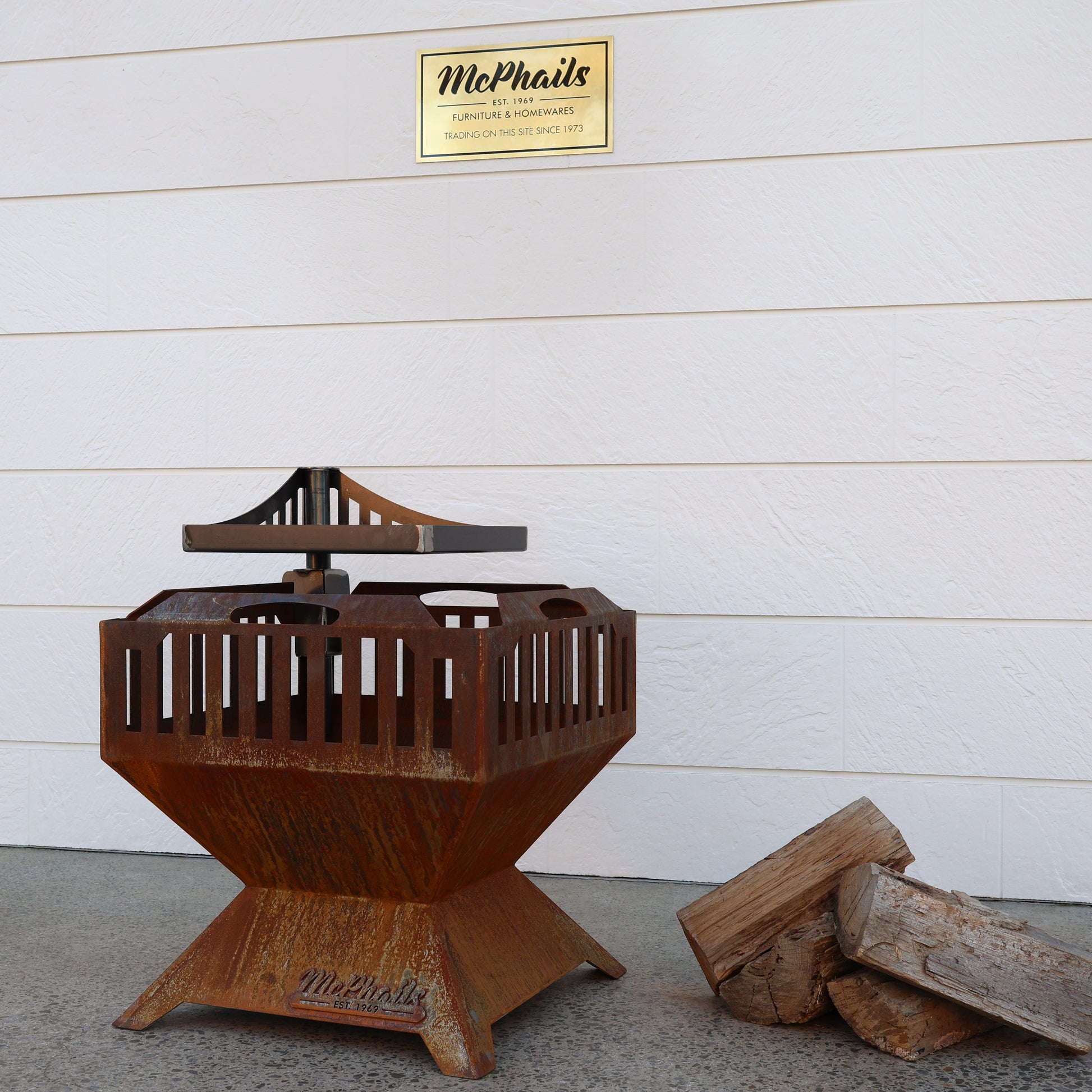 The Backyard Firepit w/ BBQ Plate