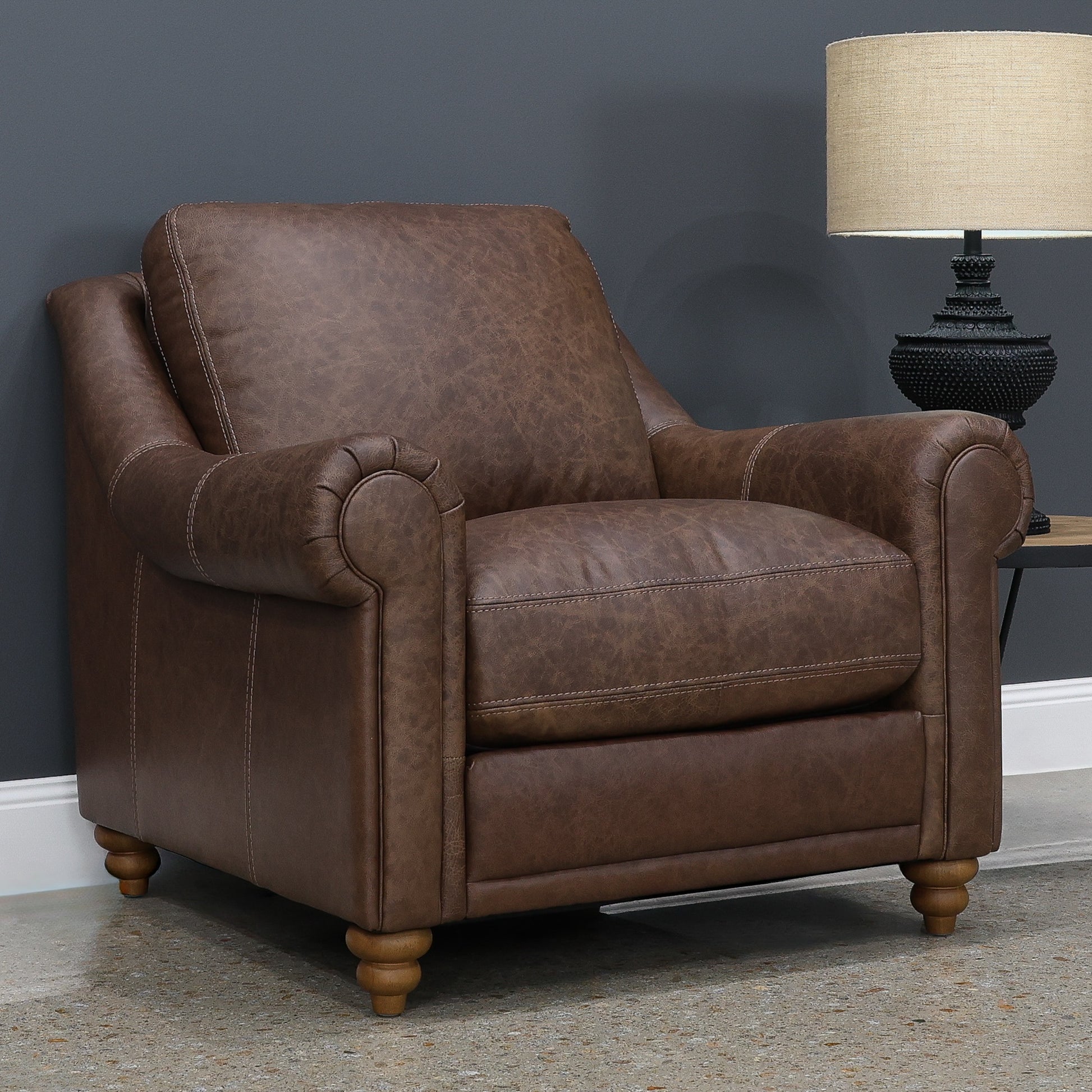 Canterbury Armchair - Vintage Chestnut Leather