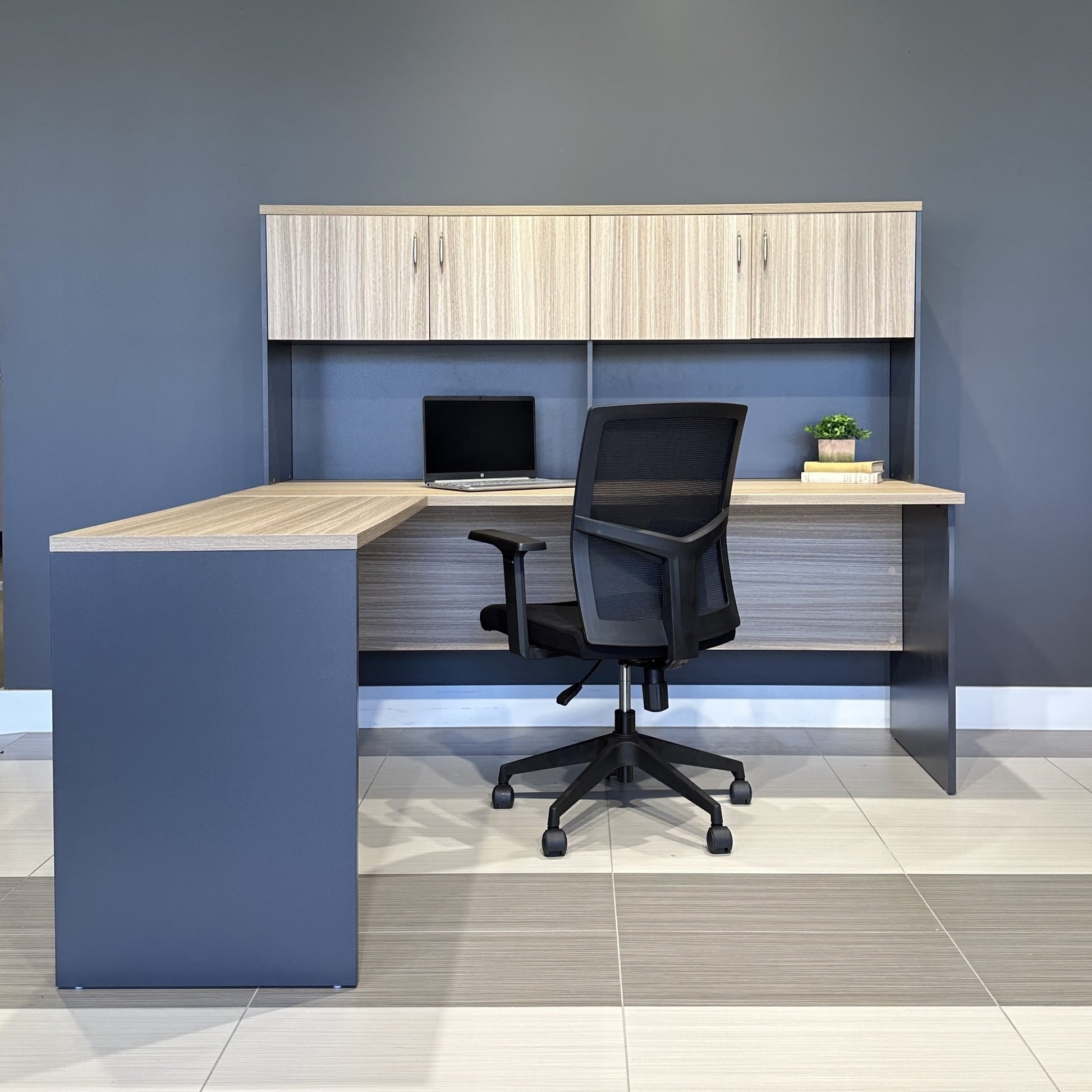 Performance Open Return Left - Natural Oak/ Charcoal