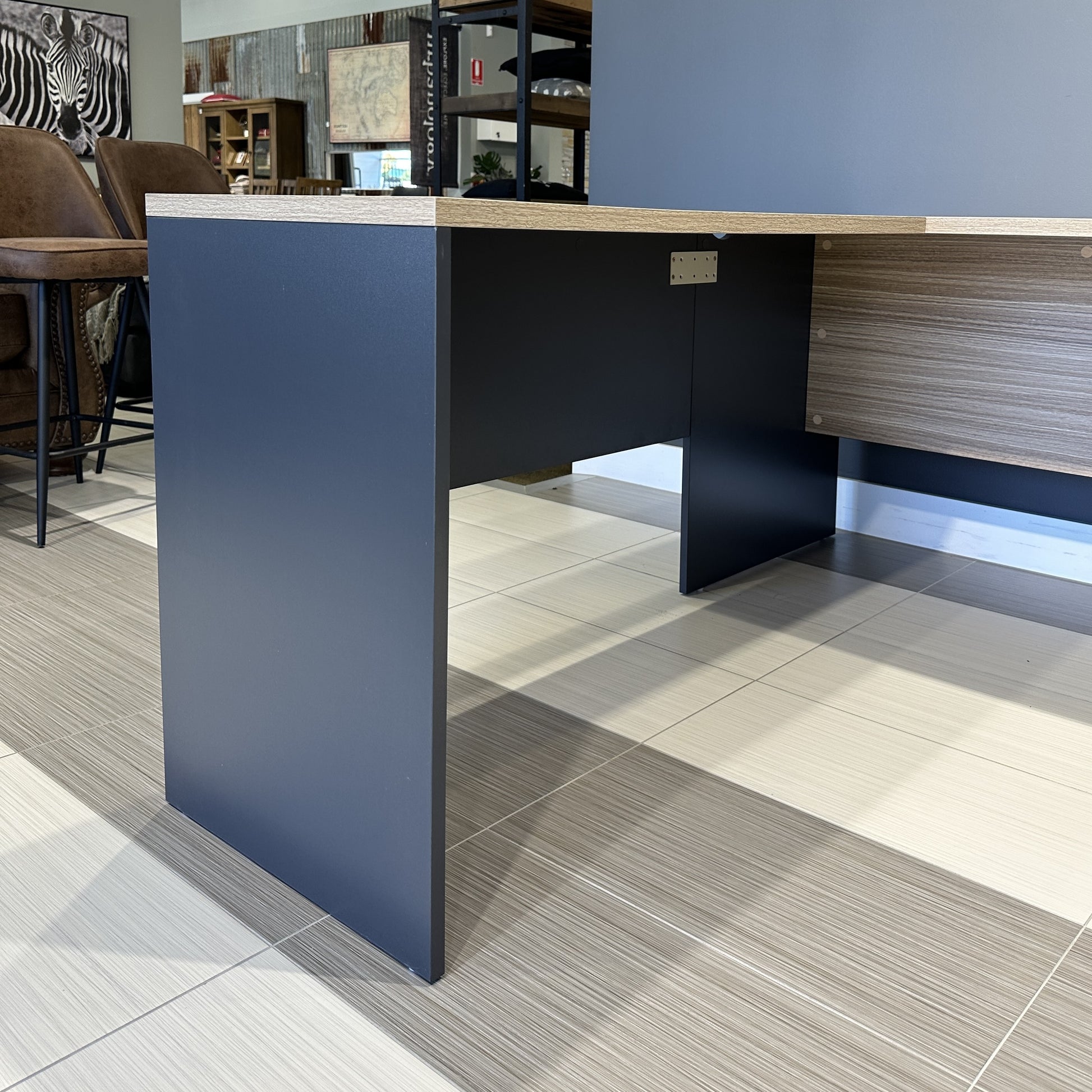 Performance Open Return Left - Natural Oak/ Charcoal