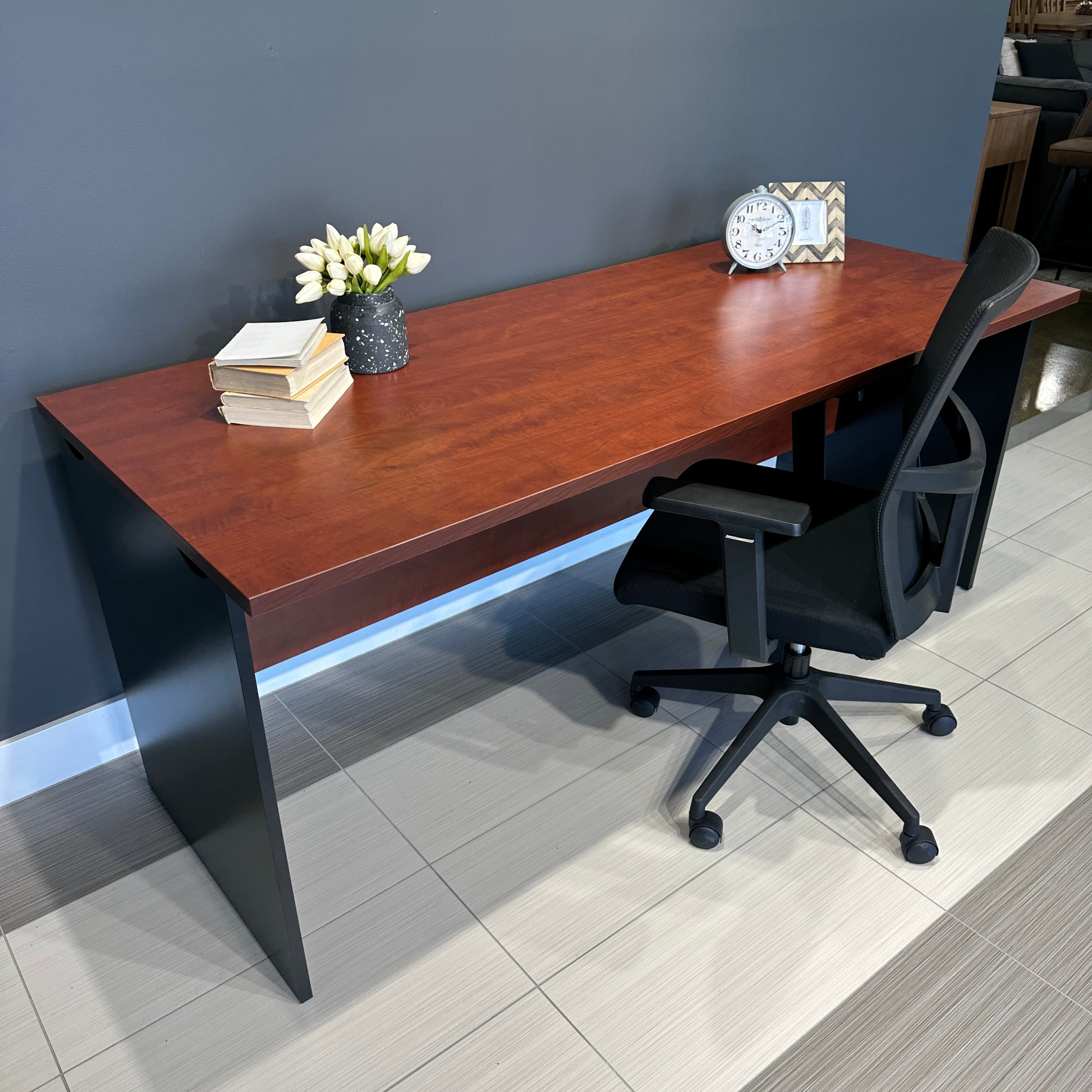 Performance 1800 Office Desk - Red Gum/ Charcoal