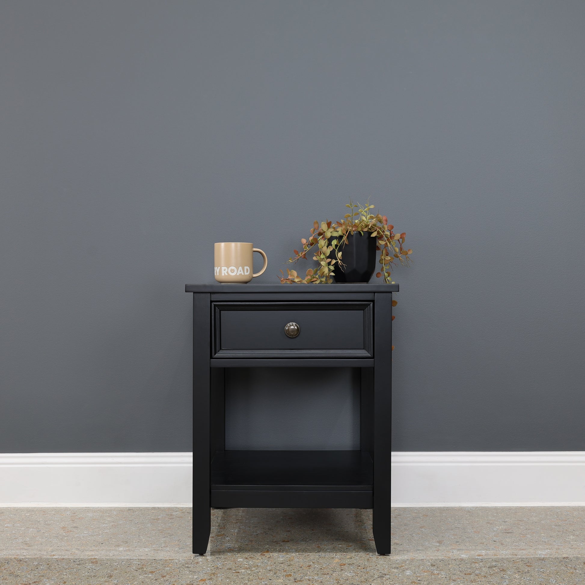 Joseph Bedside w/ 1 Drawer - Black