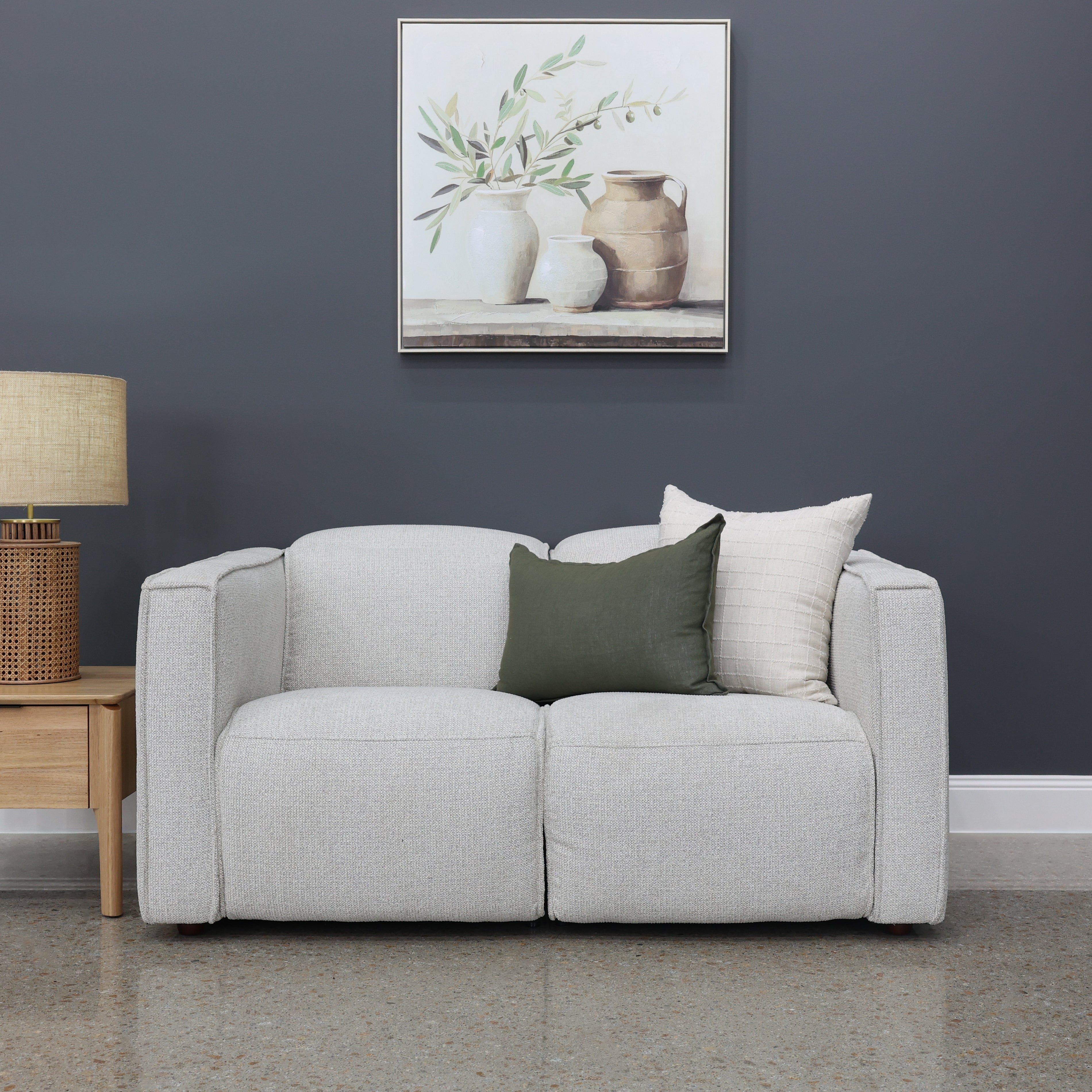 Albury 2 Seater Dual Motor Sofa - Natural Fabric