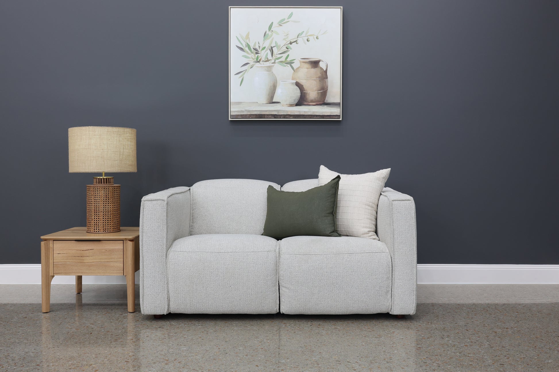 Albury 2 Seater Dual Motor Sofa - Natural Fabric