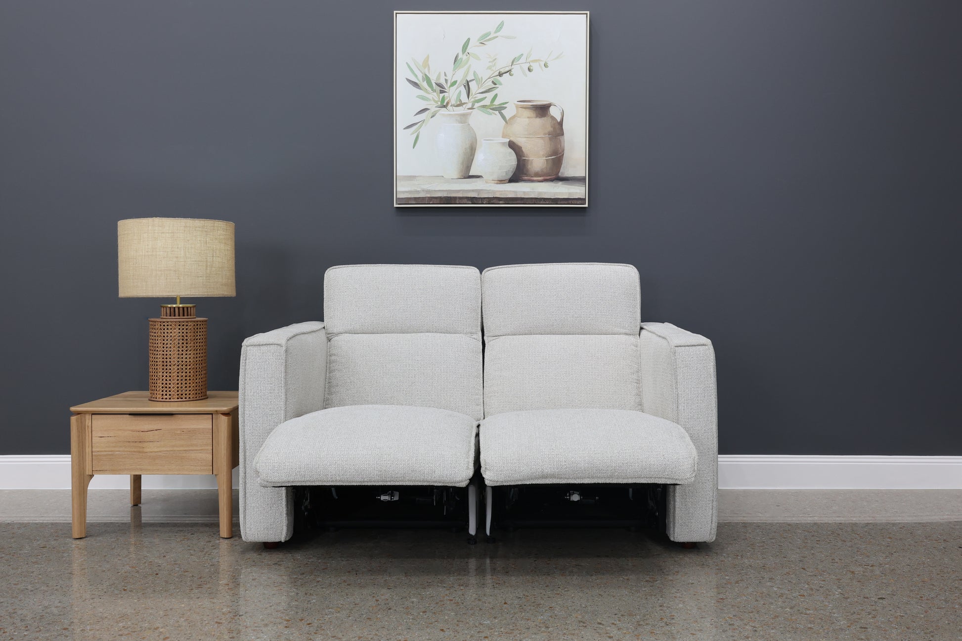 Albury 2 Seater Dual Motor Sofa - Natural Fabric