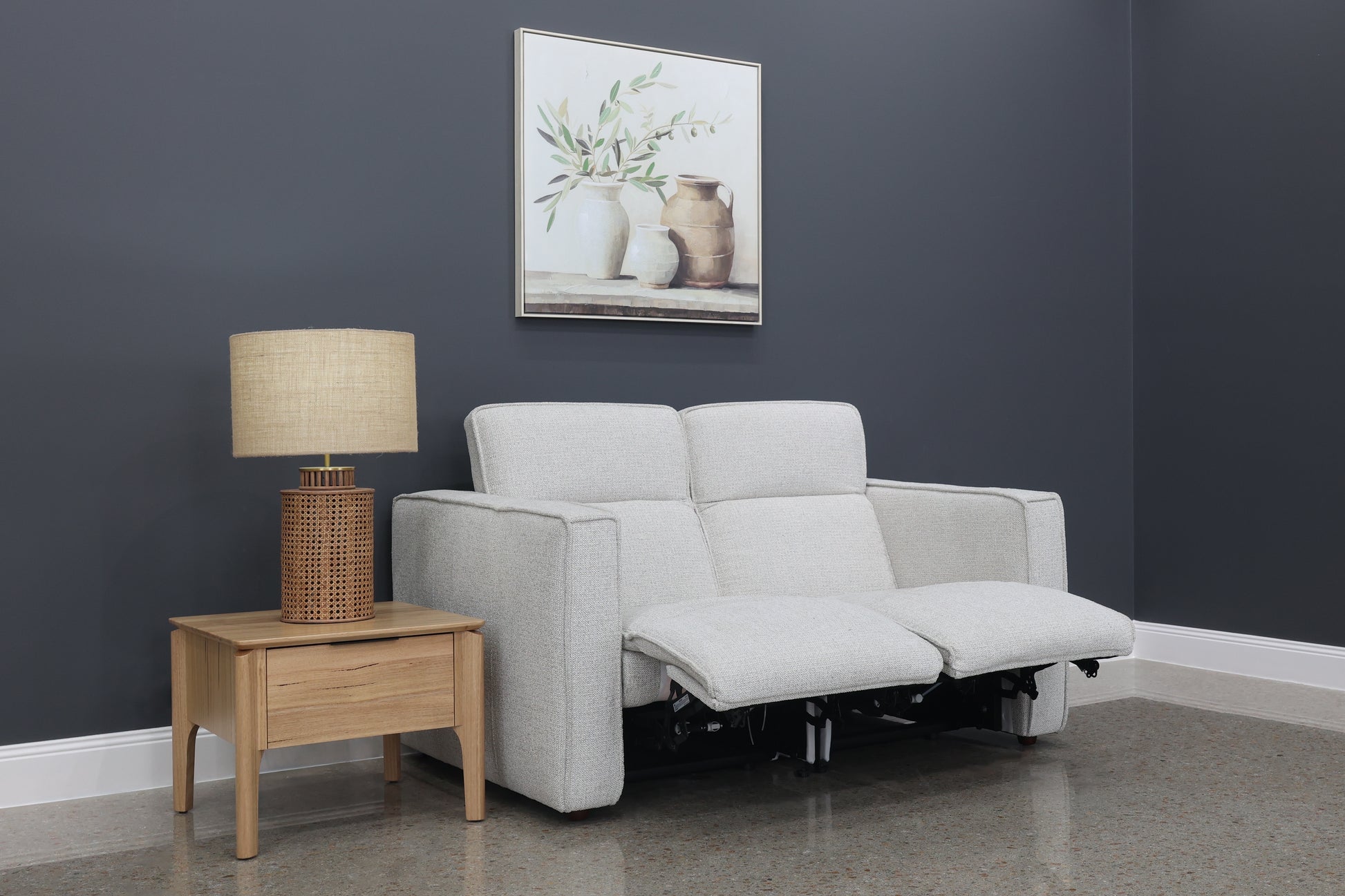 Albury 2 Seater Dual Motor Sofa - Natural Fabric