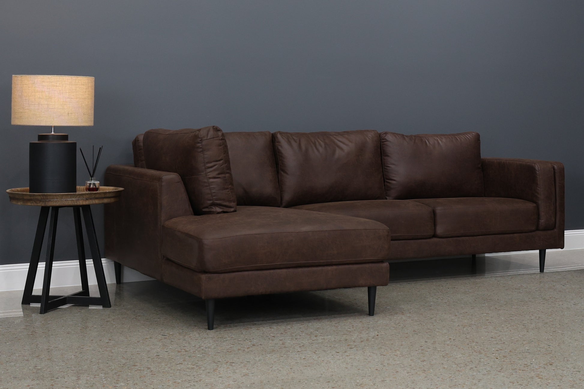 Canberra Sofa Chaise - Highland Chestnut