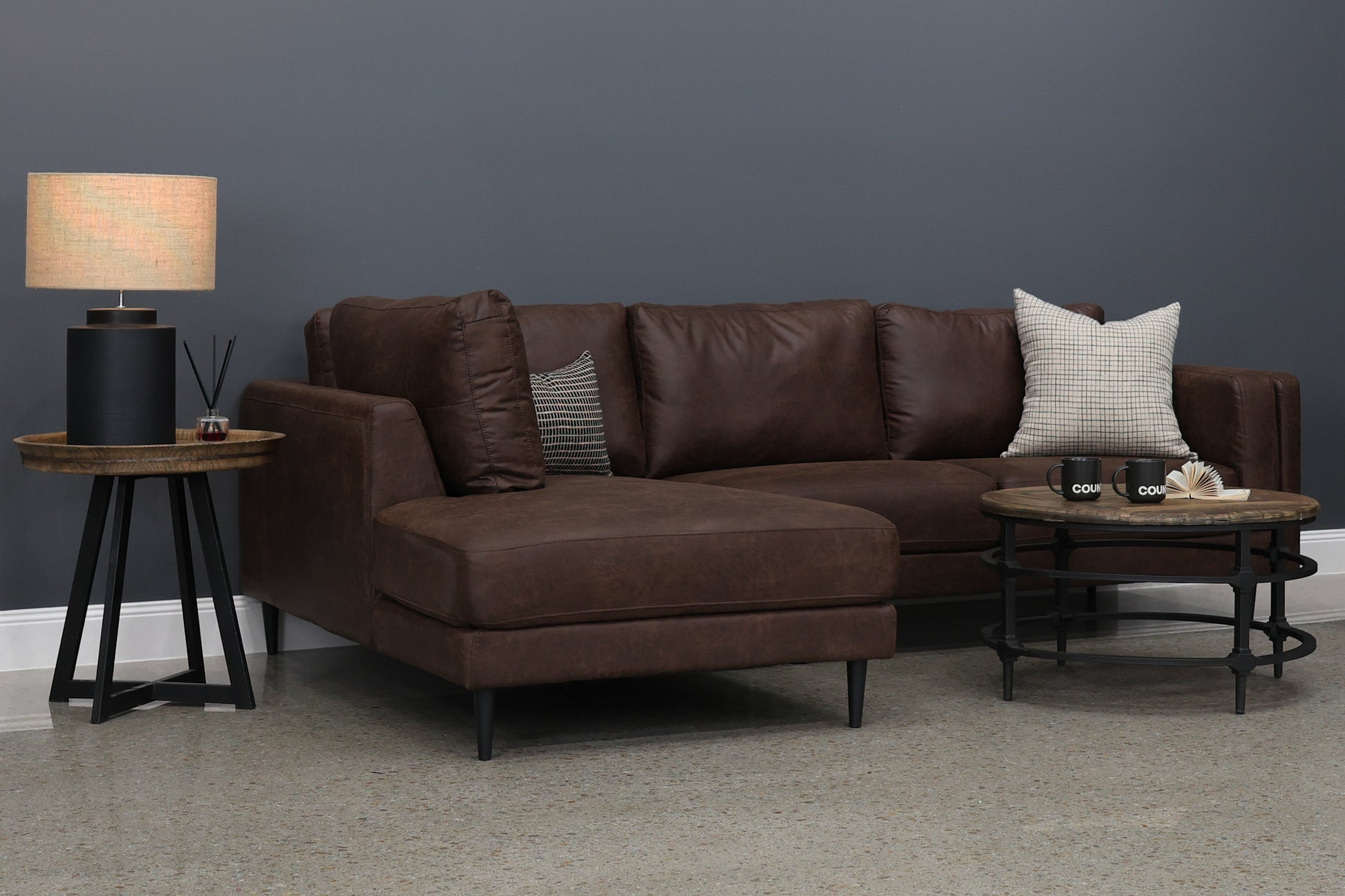 Canberra Sofa Chaise - Highland Chestnut