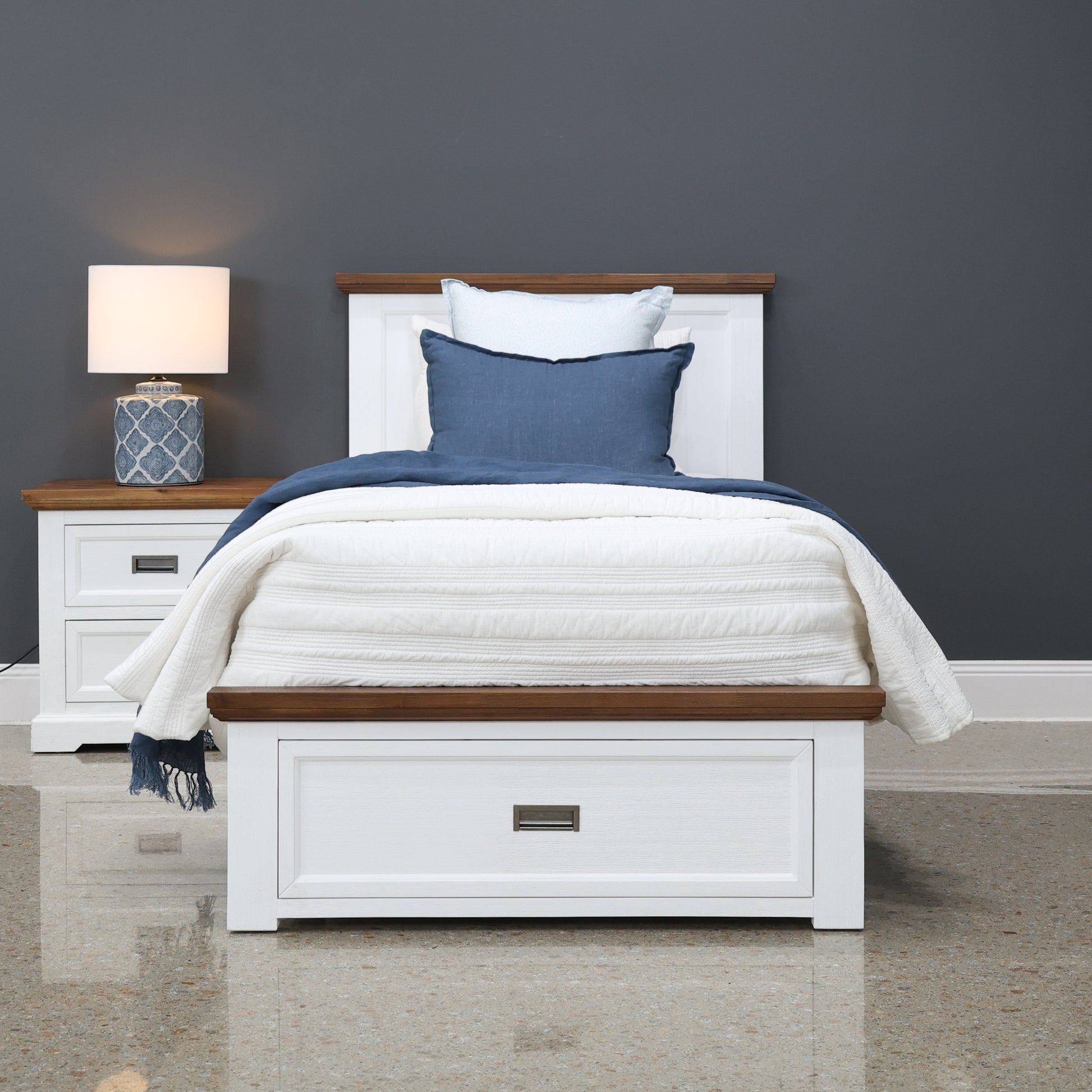 Provedore Two Tone Bed w/ Storage - Single