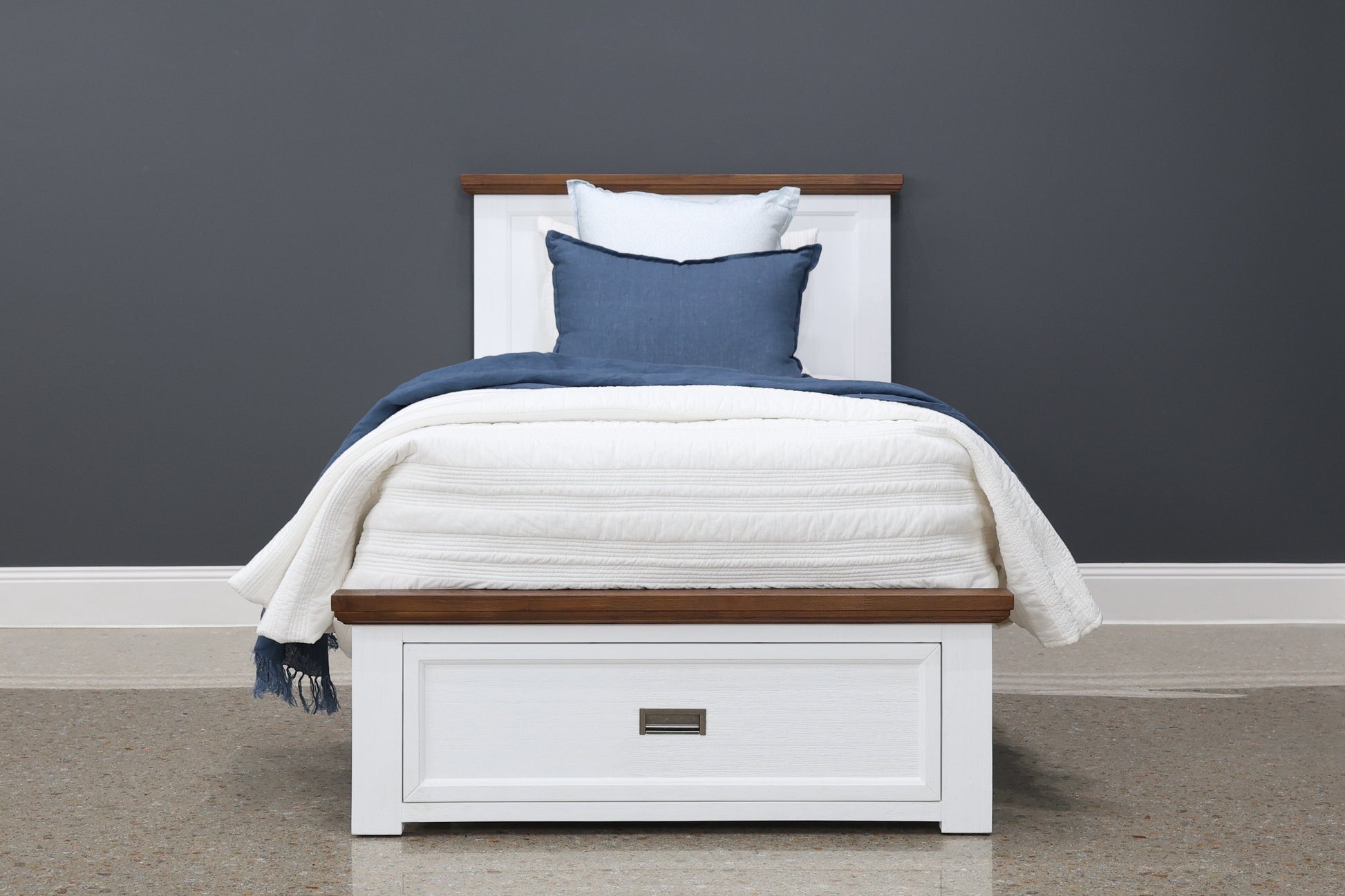 Provedore Two Tone Bed Storage Drawers - Single