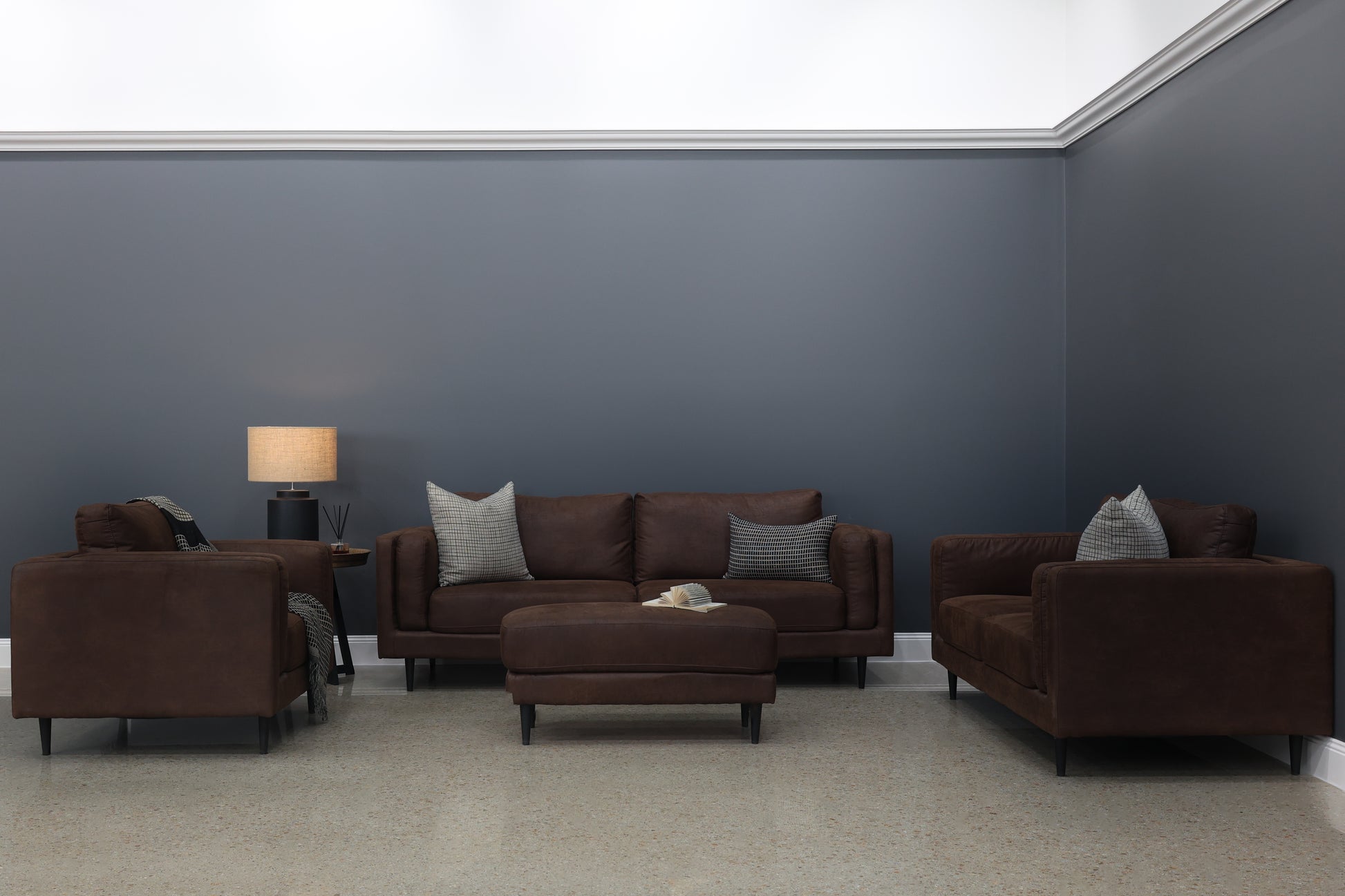 Canberra Ottoman - Highland Chestnut