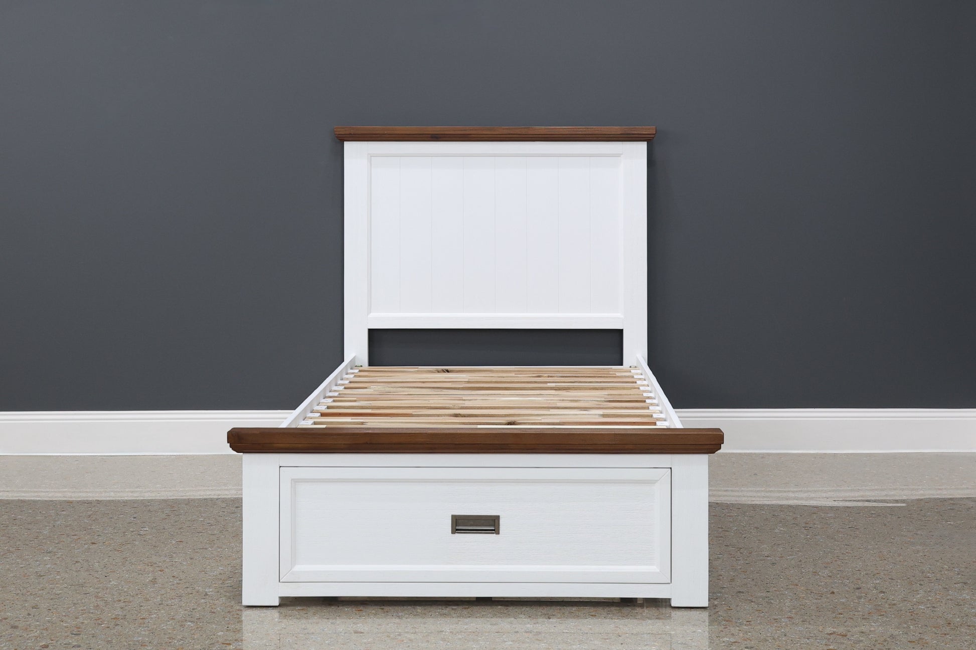 Provedore Two Tone Bed Storage Drawers - King Single