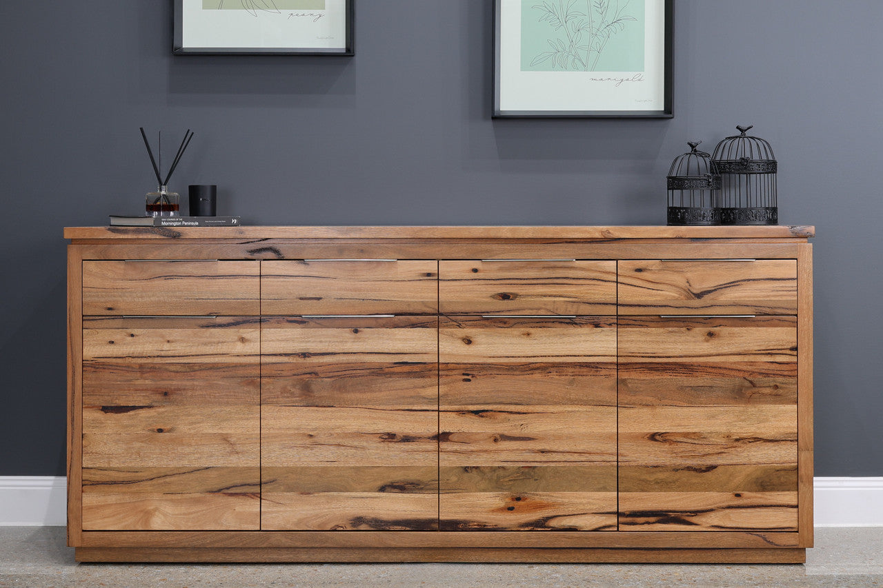 The Marri Wood Buffet w/ 4 Drawers 4 Doors