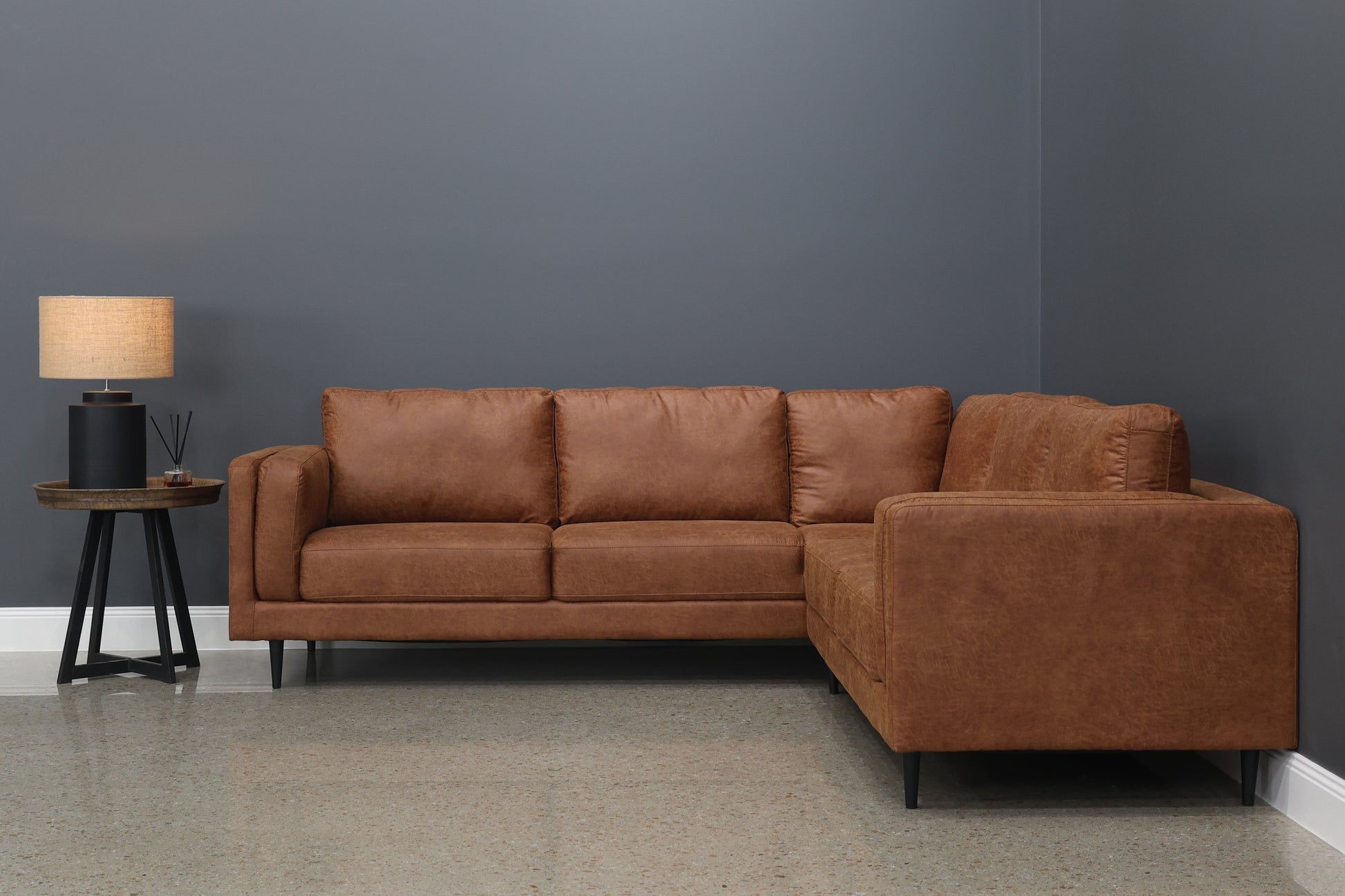 Canberra Corner Lounge - Highland Buff