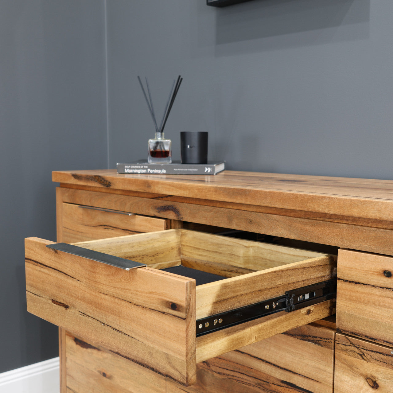 The Marri Wood Buffet w/ 4 Drawers 4 Doors