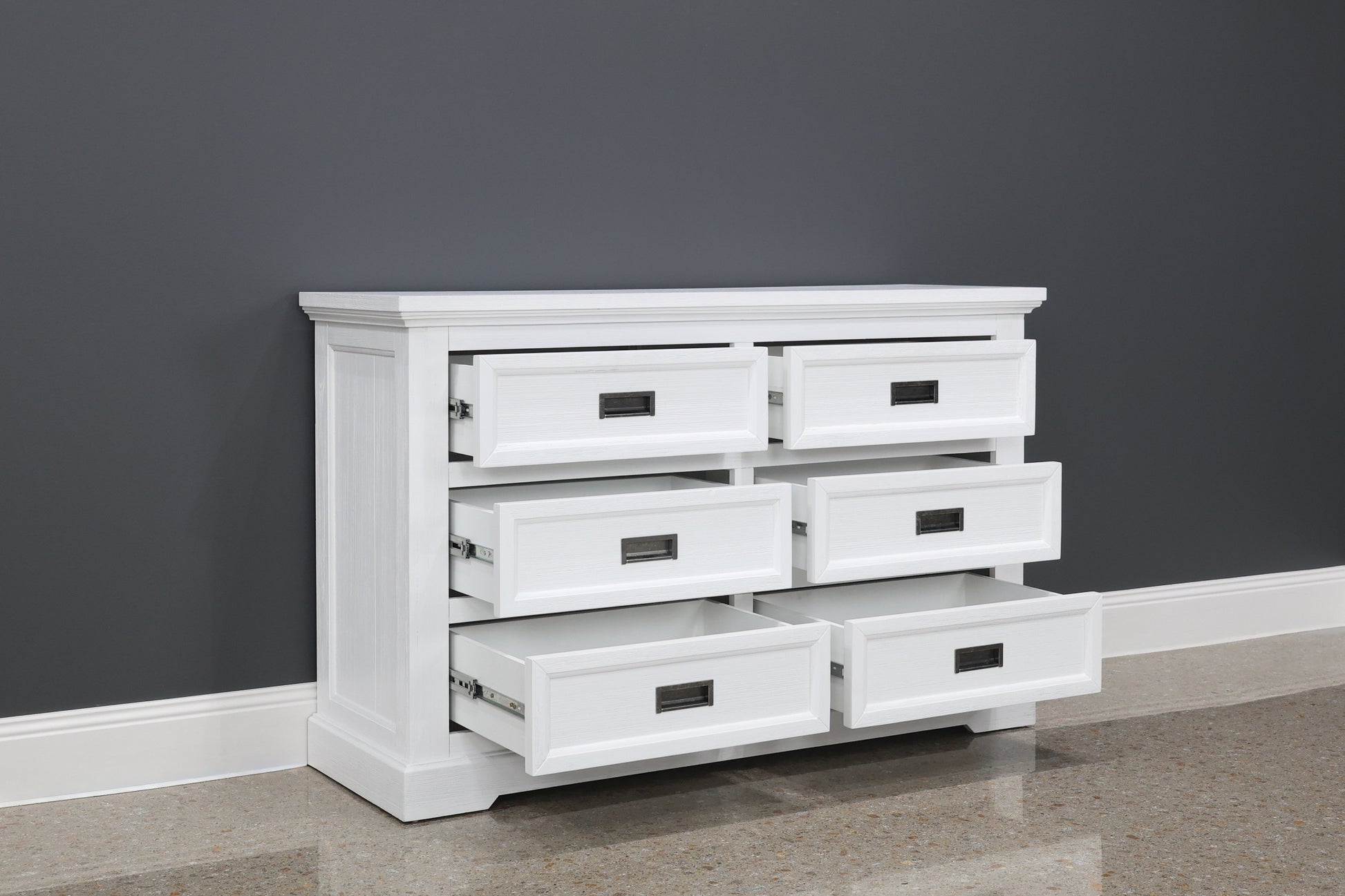 Provedore All White Dresser 6 Drawers