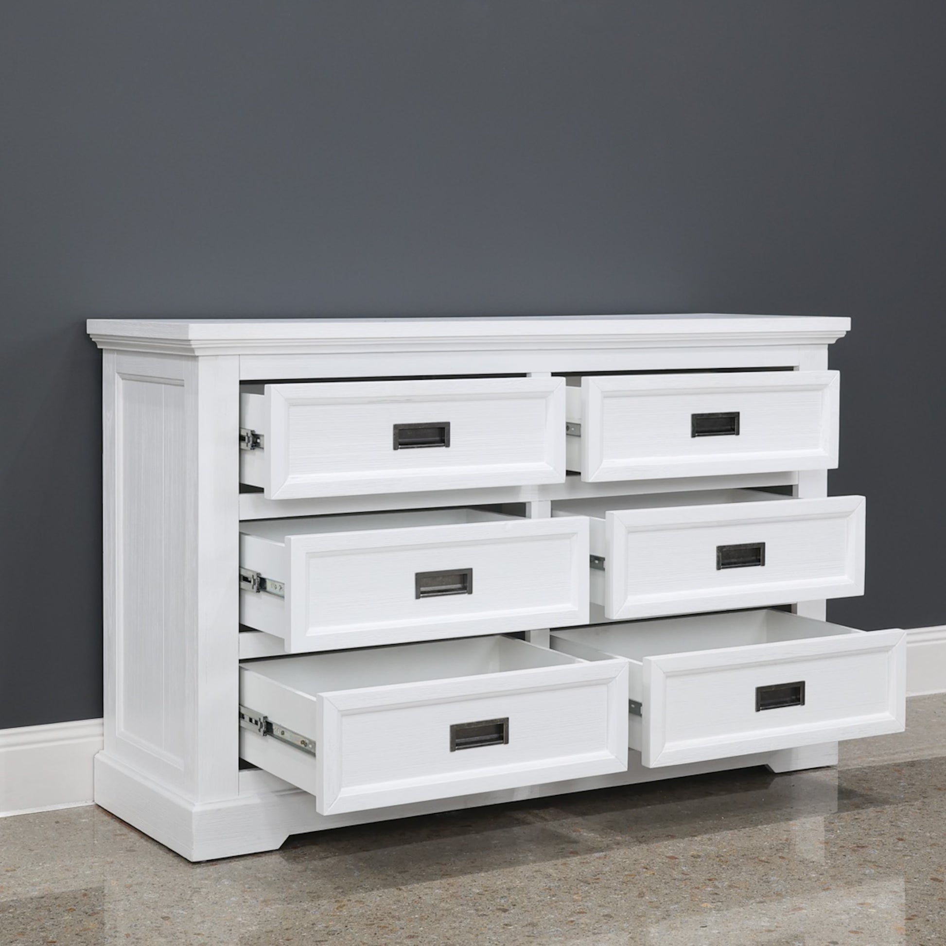 Provedore All White Dresser 6 Drawers