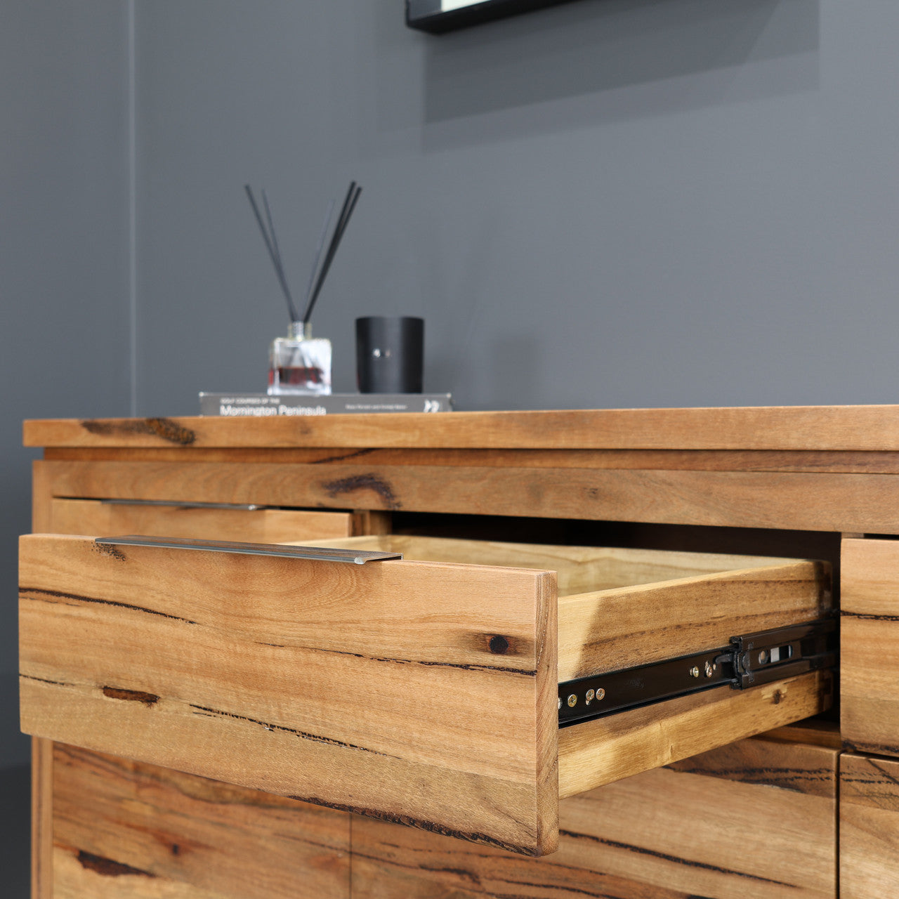 The Marri Wood Buffet w/ 4 Drawers 4 Doors