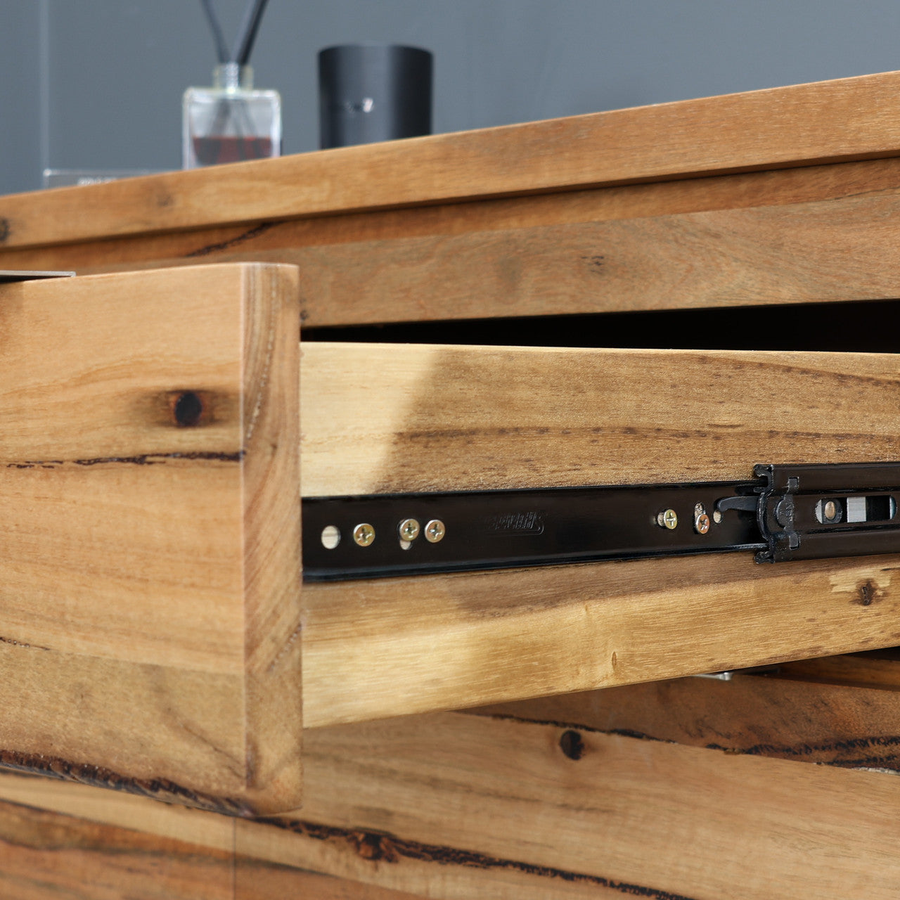 The Marri Wood Buffet w/ 4 Drawers 4 Doors