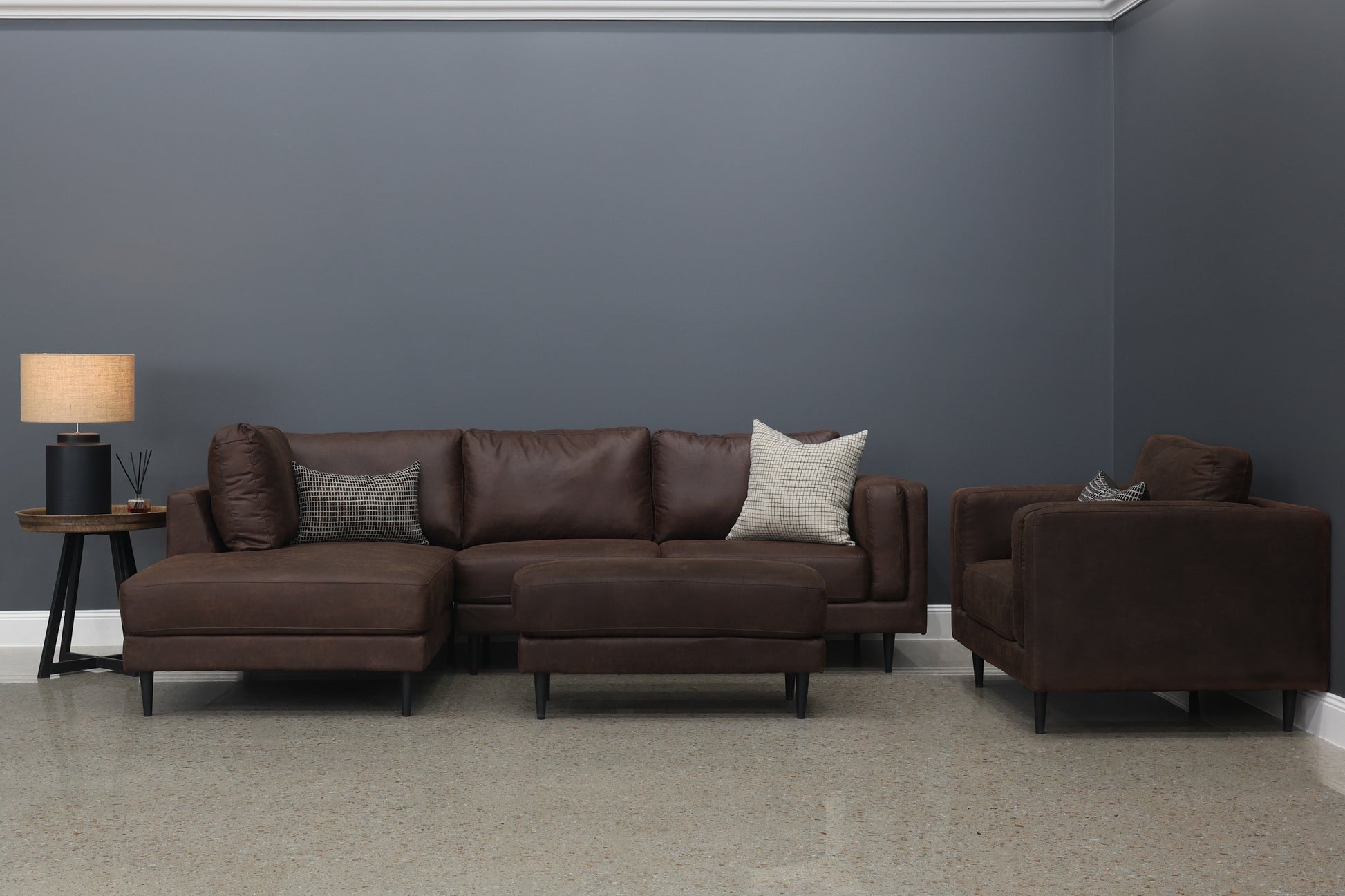 Canberra Sofa Chaise - Highland Chestnut