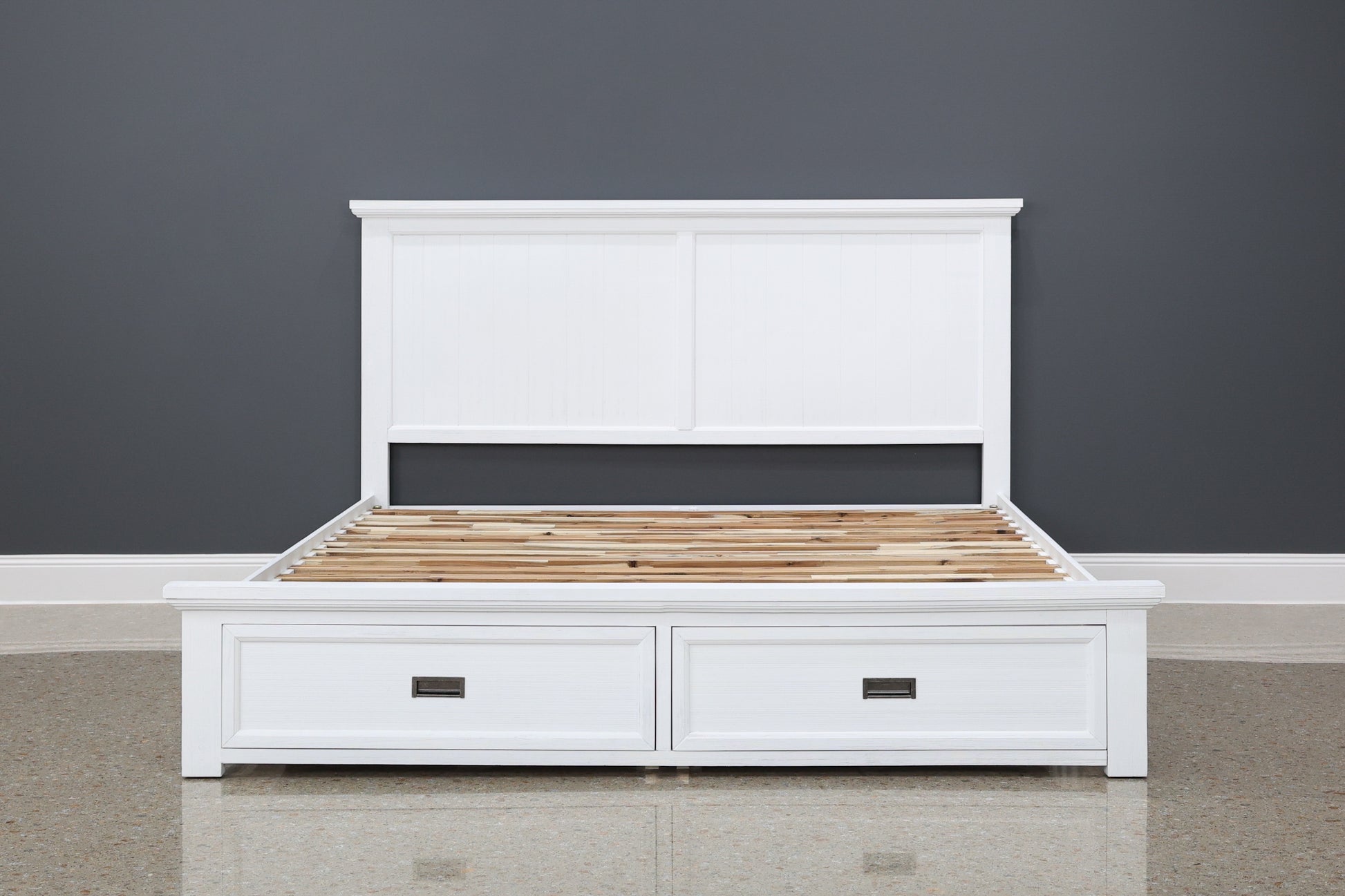 Provedore All White Bed w/ Storage