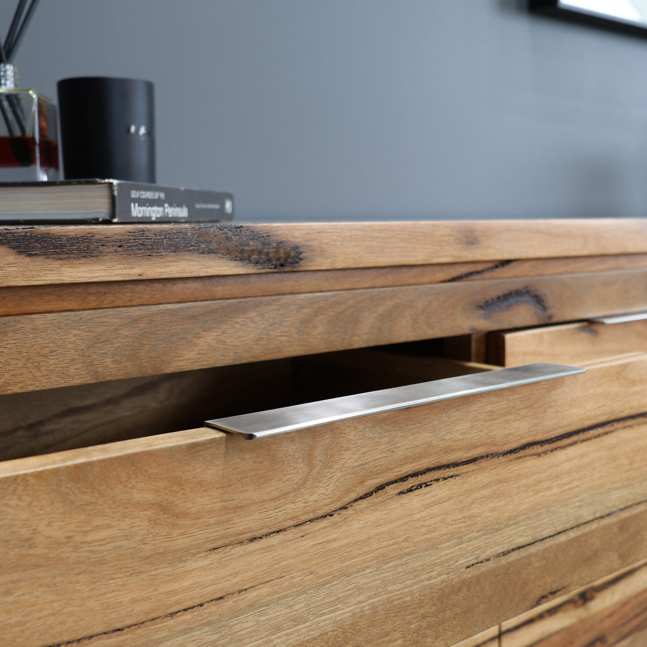 The Marri Wood Buffet w/ 4 Drawers 4 Doors