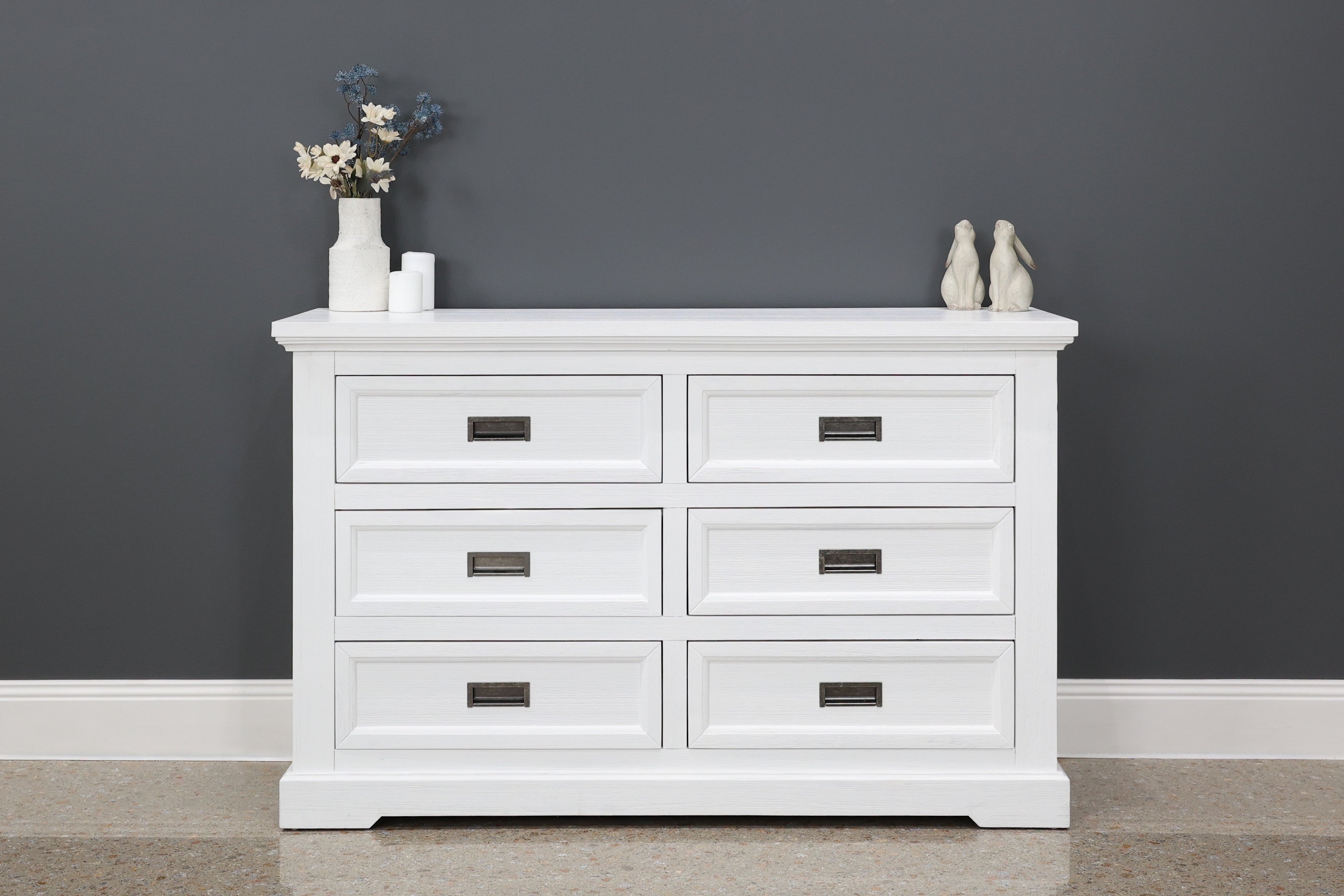 Provedore All White Dresser 6 Drawers