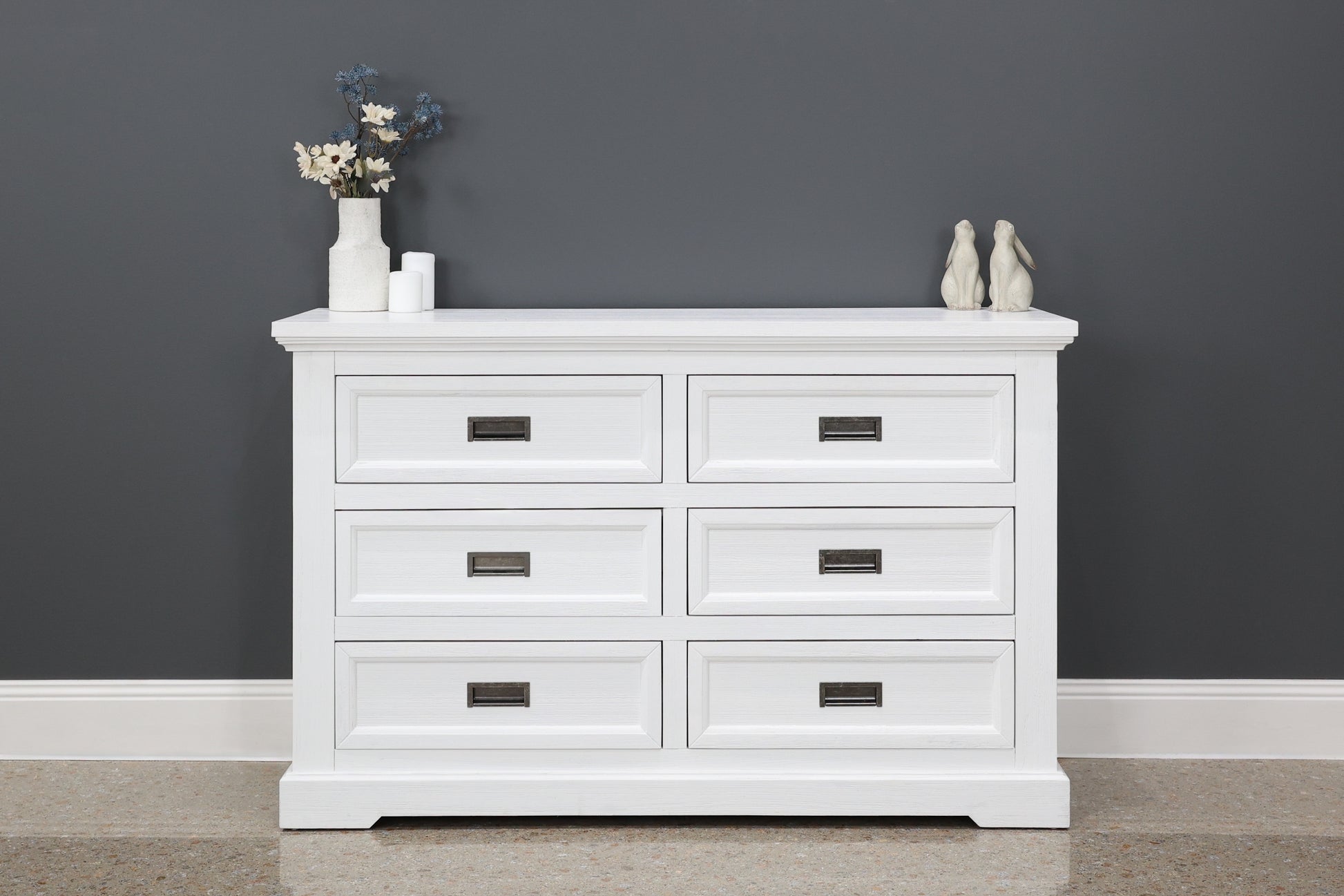 Provedore All White Dresser 6 Drawers