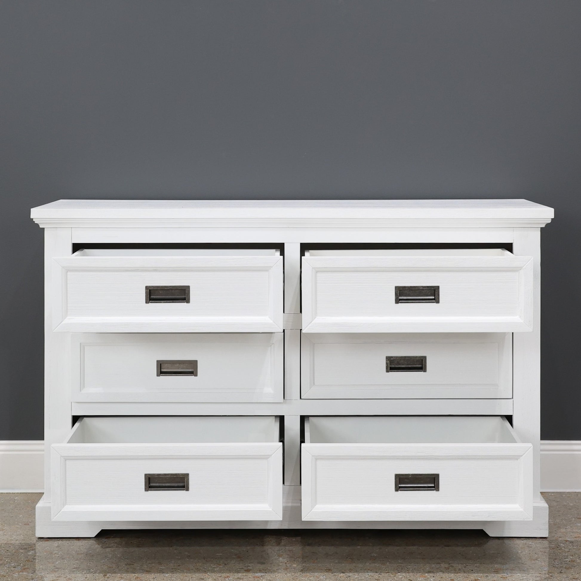 Provedore All White Dresser 6 Drawers