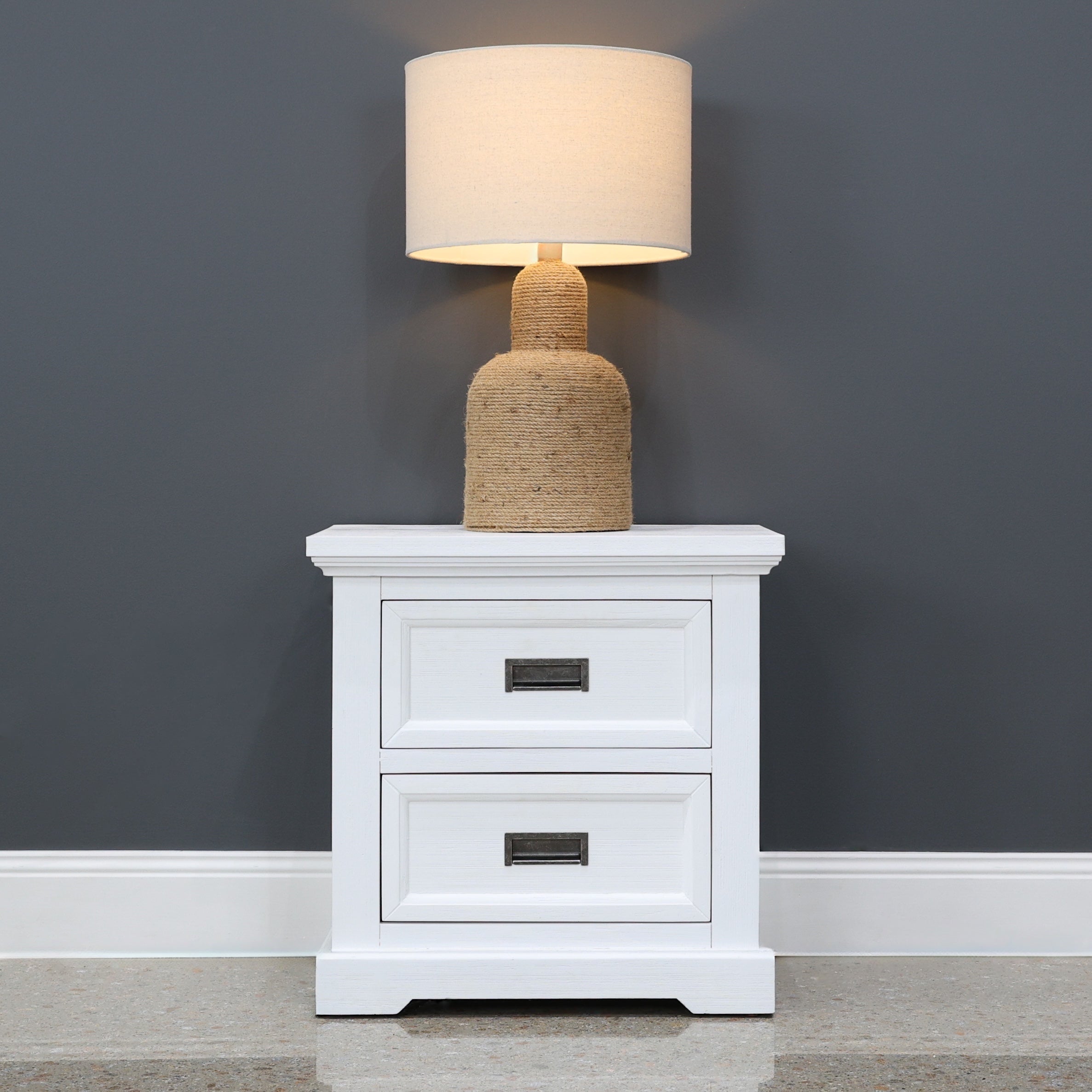 Provedore All White Bedside Table