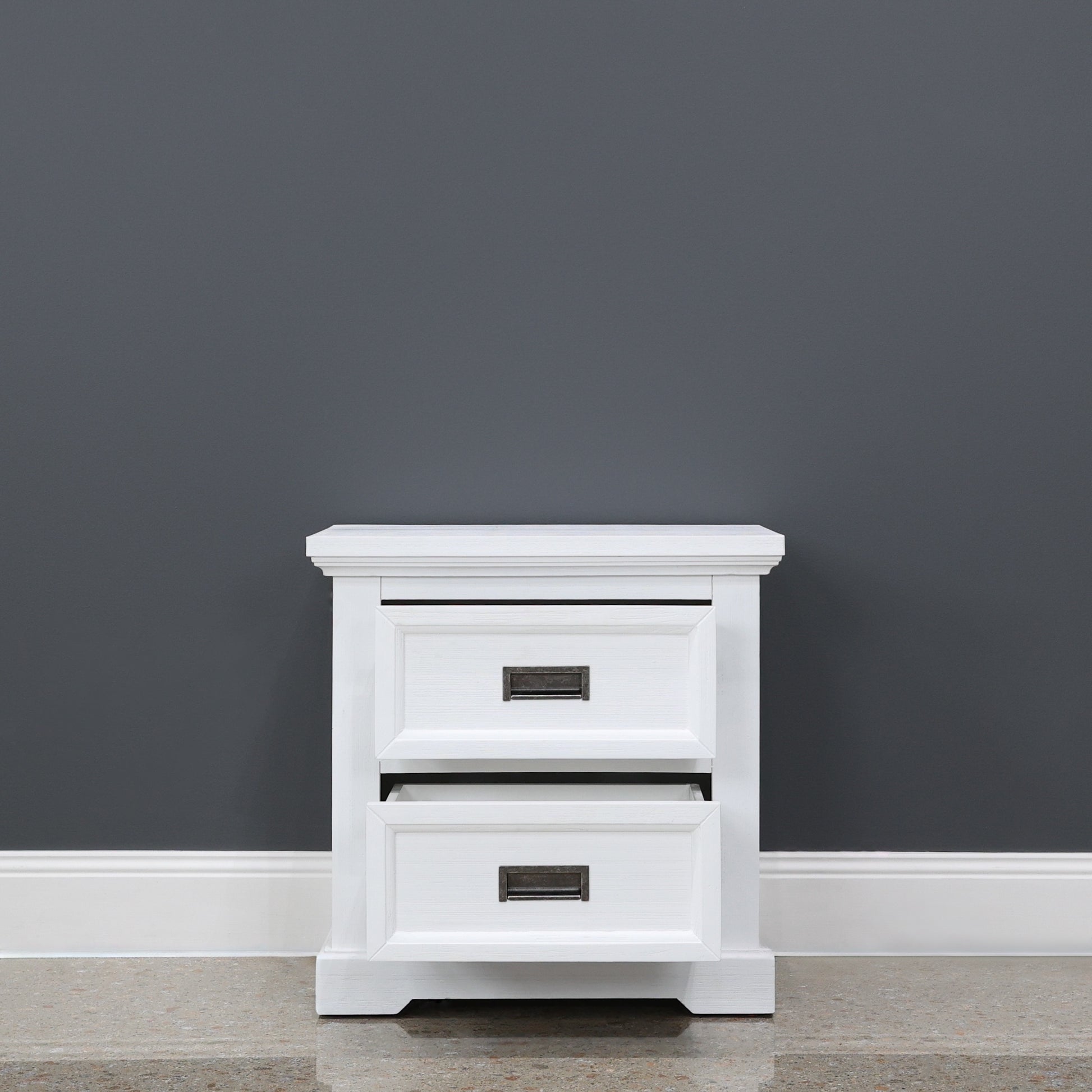 Provedore All White Bedside Table