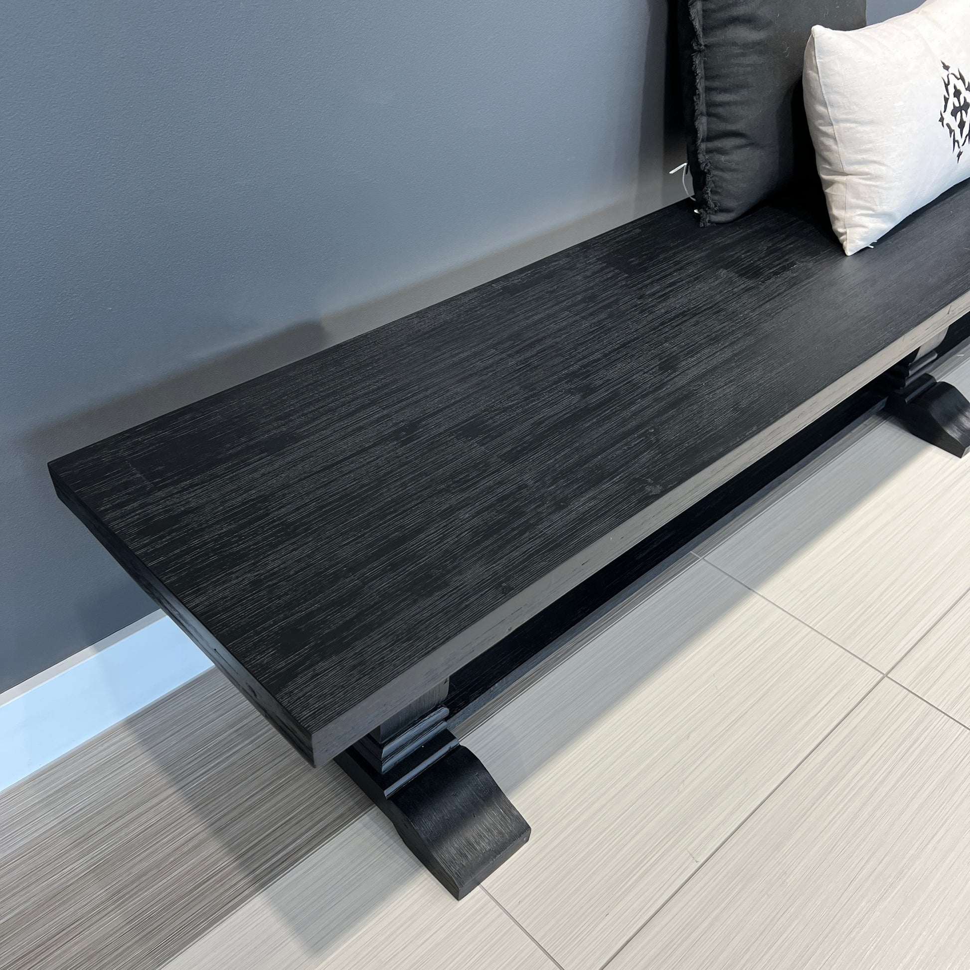 Provedore Black Bench Seat - 220cm