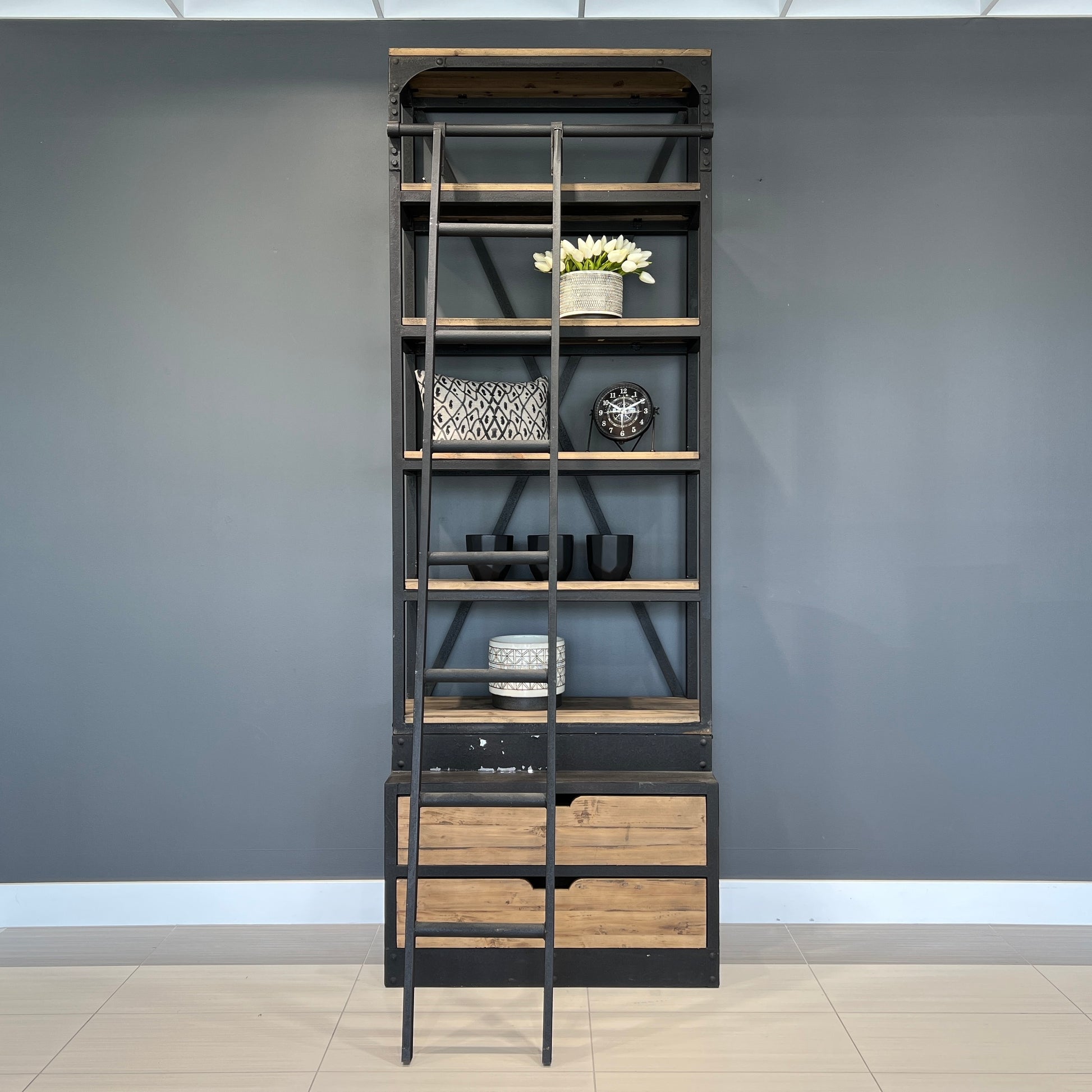 Oxley Bookcase w/ Ladder - Small
