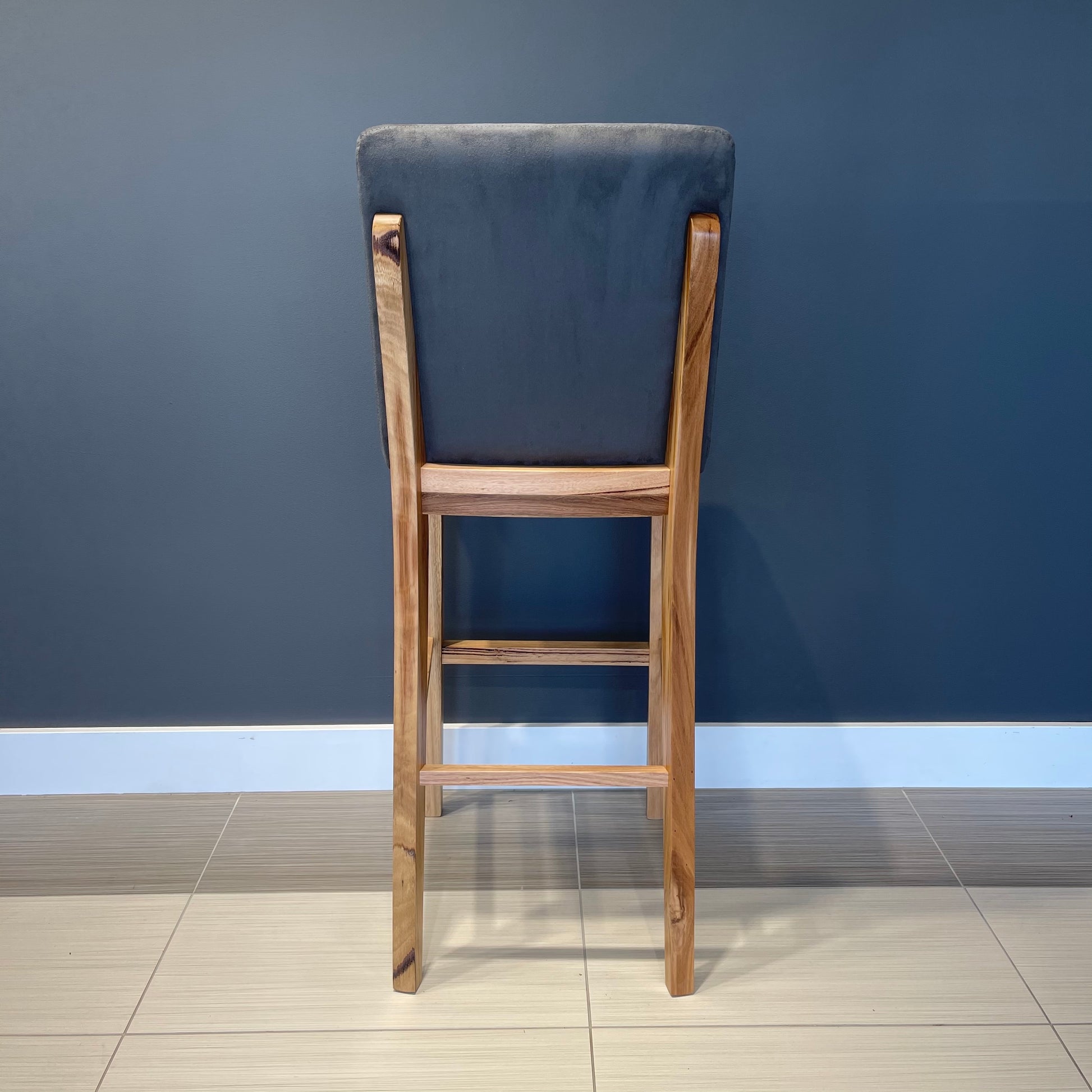 Brodie Bar Stool 70cm Seat Height - Fabric Charcoal