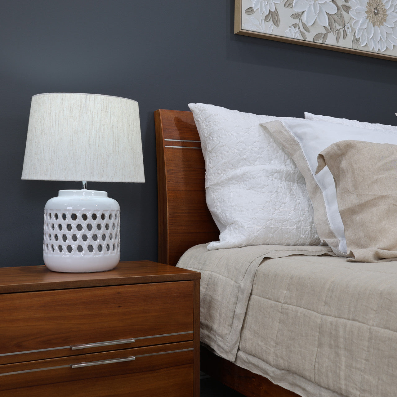 The Black Wood King Bed