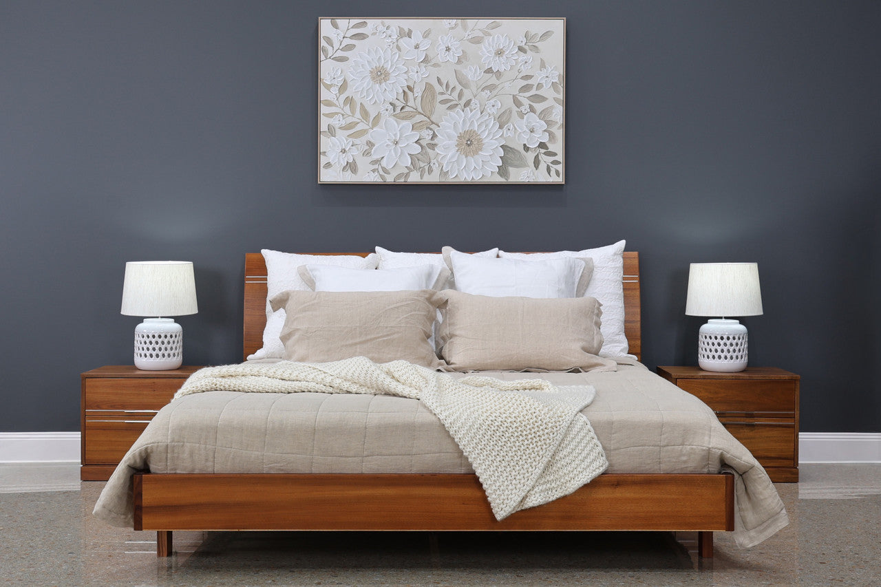 The Black Wood King Bed